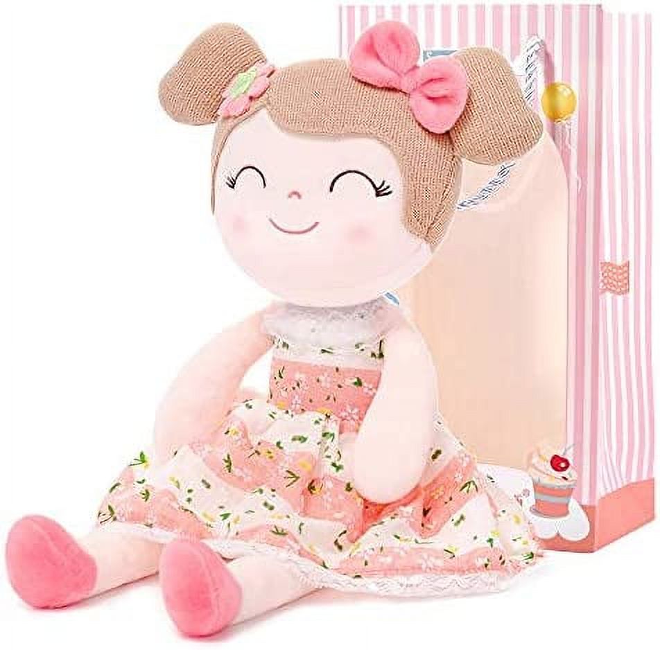 Gloveleya Toddler Stuffed Dolls Girl Gifts Plush Baby Doll Figure Toys Pink 16" Gloveleya