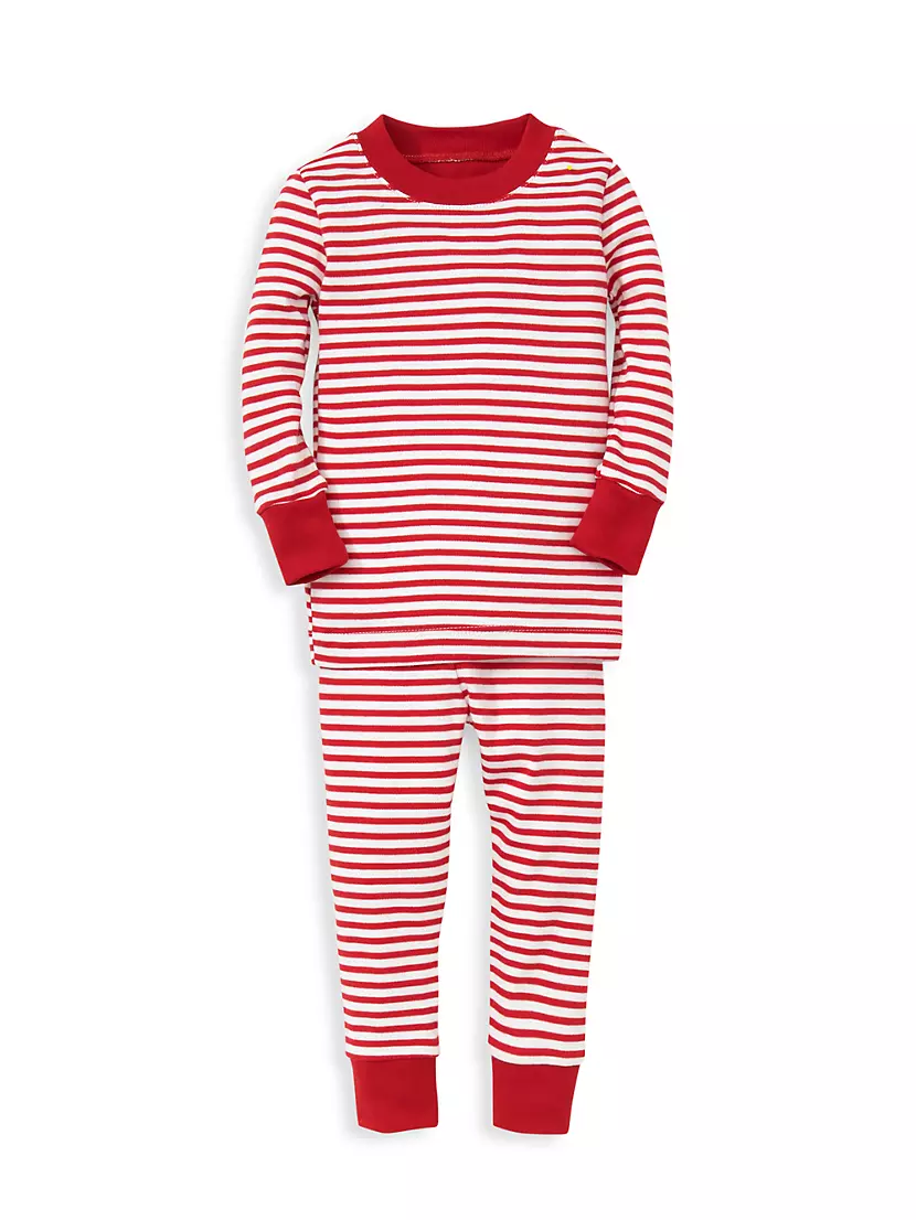 Little Kid's Santa Santics Stripe Pajamas Set Kissy Kissy