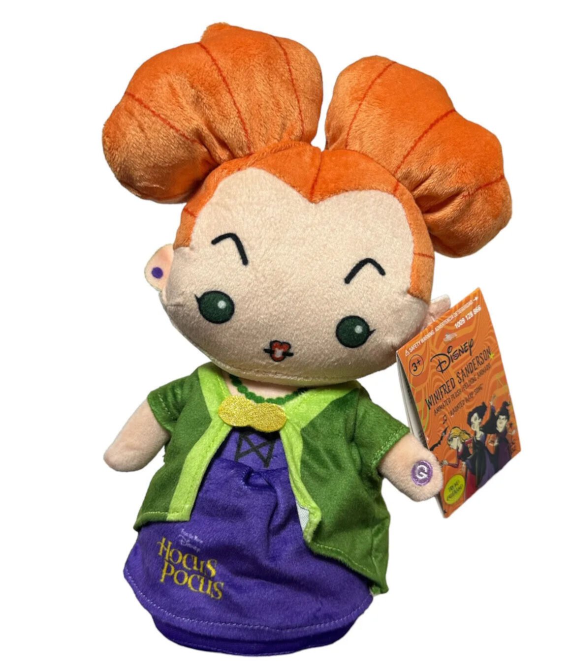 Hocus Pocus Winifred Sanderson Plush Toy - Halloween Animated Waddler Plays Music Disney