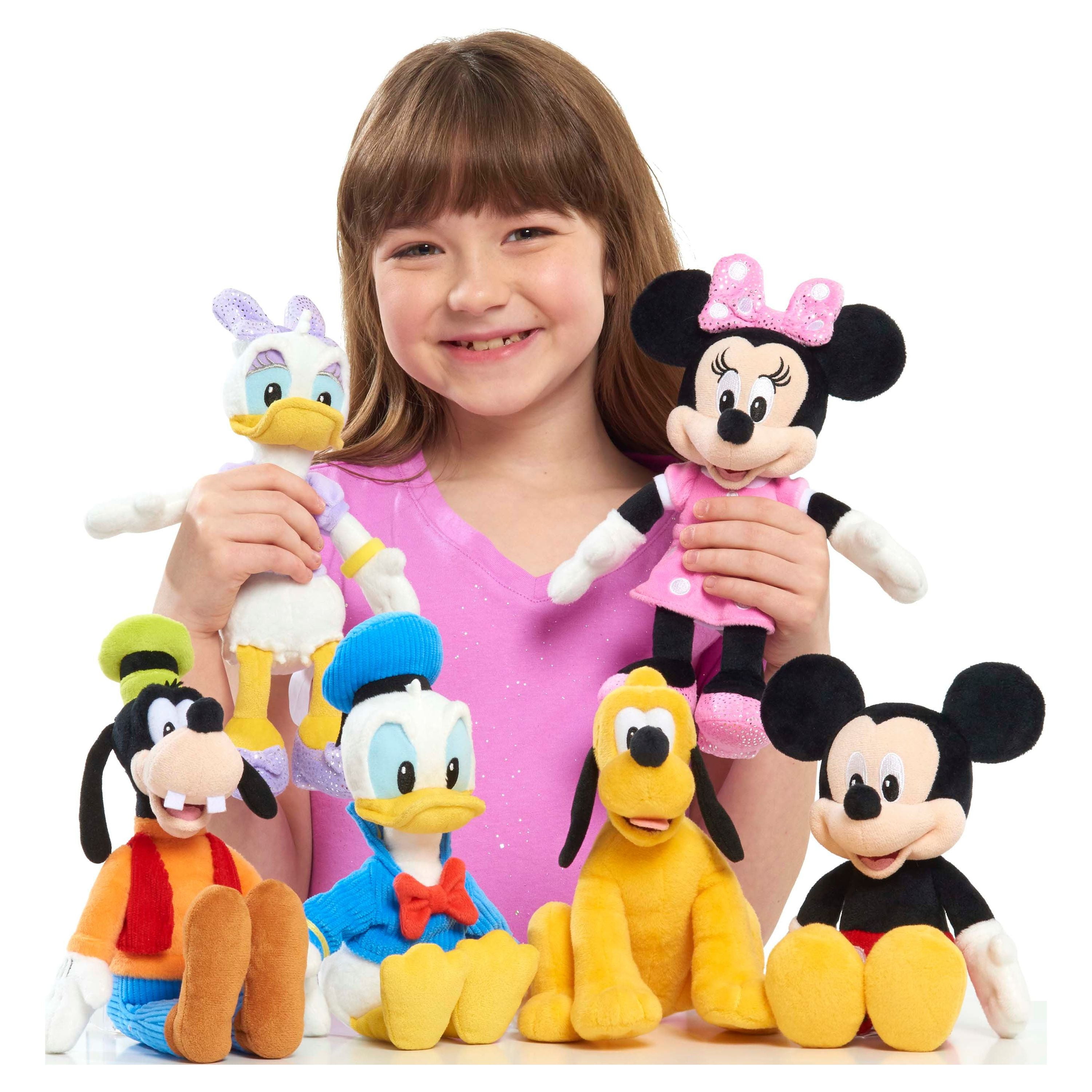 Disney Junior Mickey Mouse Frijol Peluche Minnie Mouse Peluche, Juguetes para Niños con Licencia Oficial para Edades de 2 Años en Adelante, Regalos y Obsequios Disney