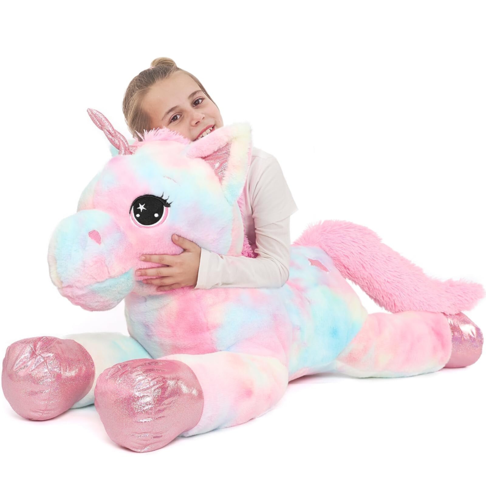 MaoGoLan 43" Big Unicorn Stuffed Animal Plush Giant Soft Unicorn Pillow MaoGoLan