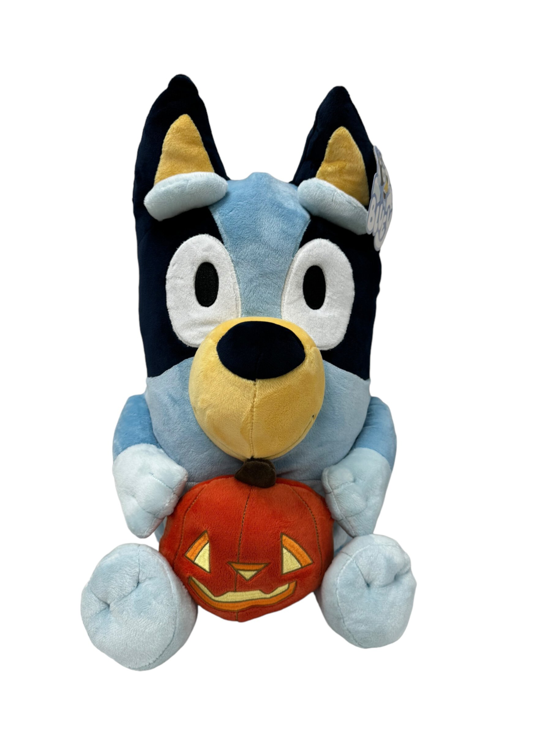 Bluey Plush holding Pumpkin for Halloween Fall, 24" Bluey