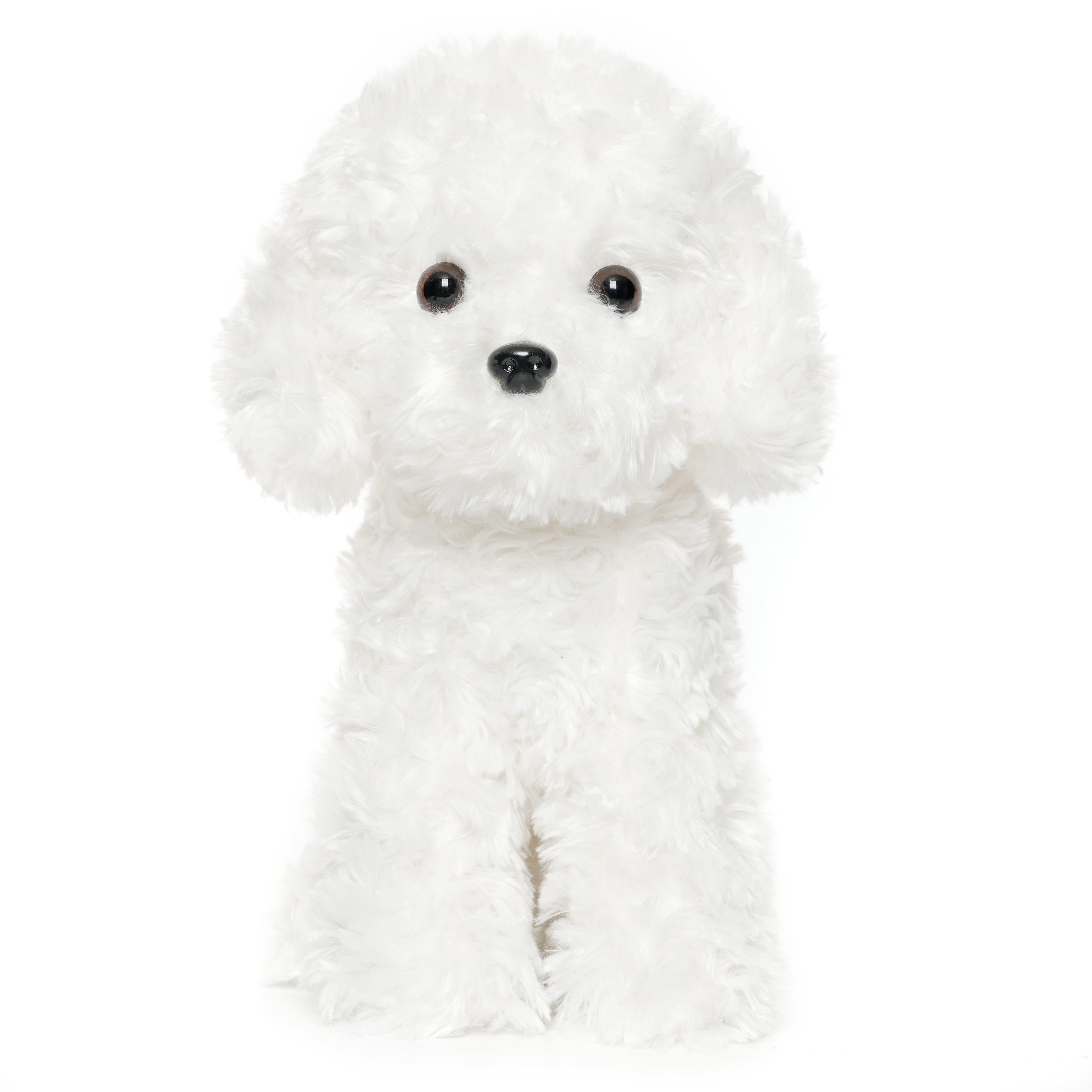 WEIGEDU White Toy Poodle Stuffed Animal, Bichon Frise Maltese Dog Puppy Plush Toy, 12.6 inches, White Weigedu