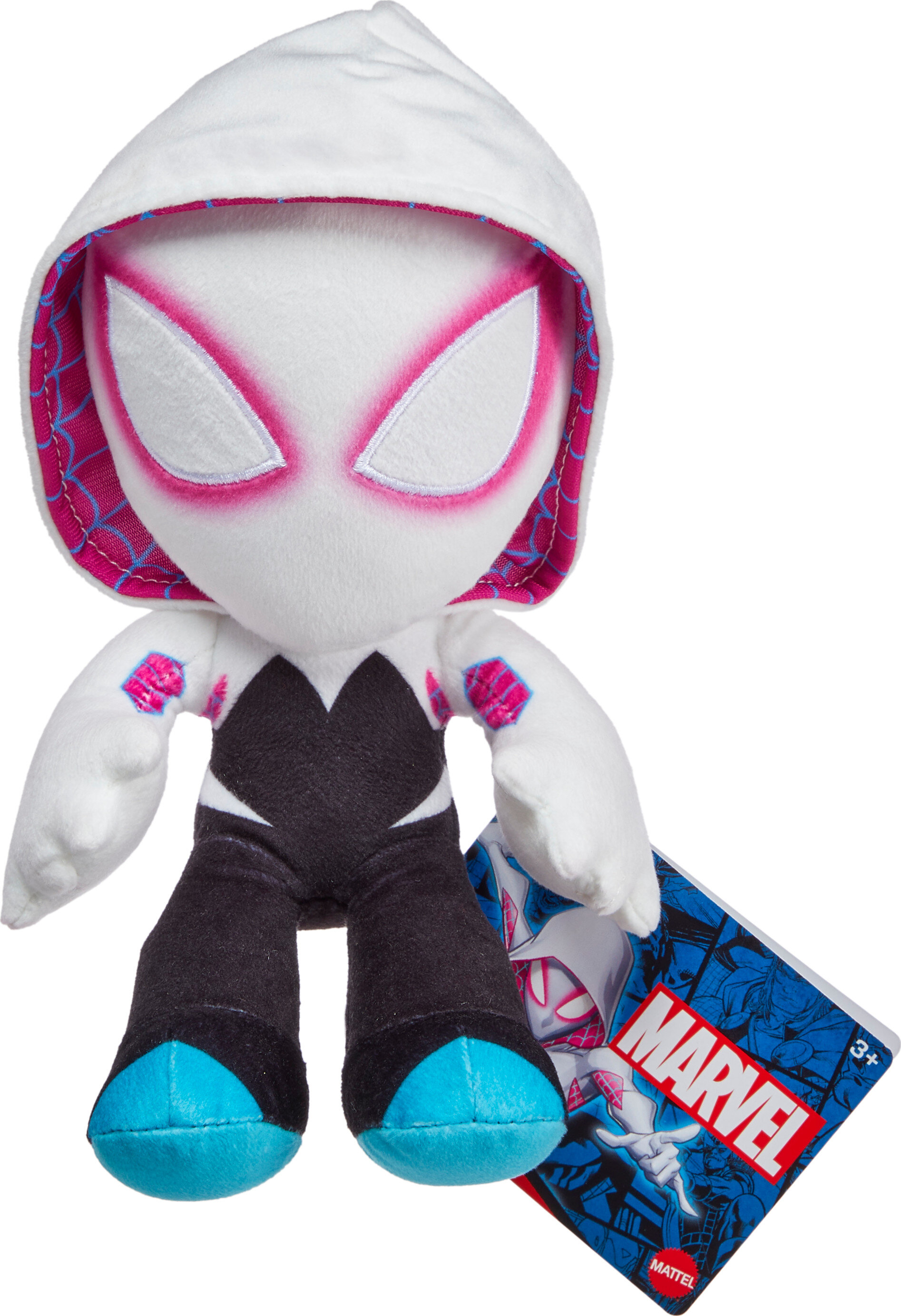 Marvel Plush Spider-Gwen Soft Doll, 8-inch Collectible Stuffed Ghost-Spider Super Hero Figure Marvel