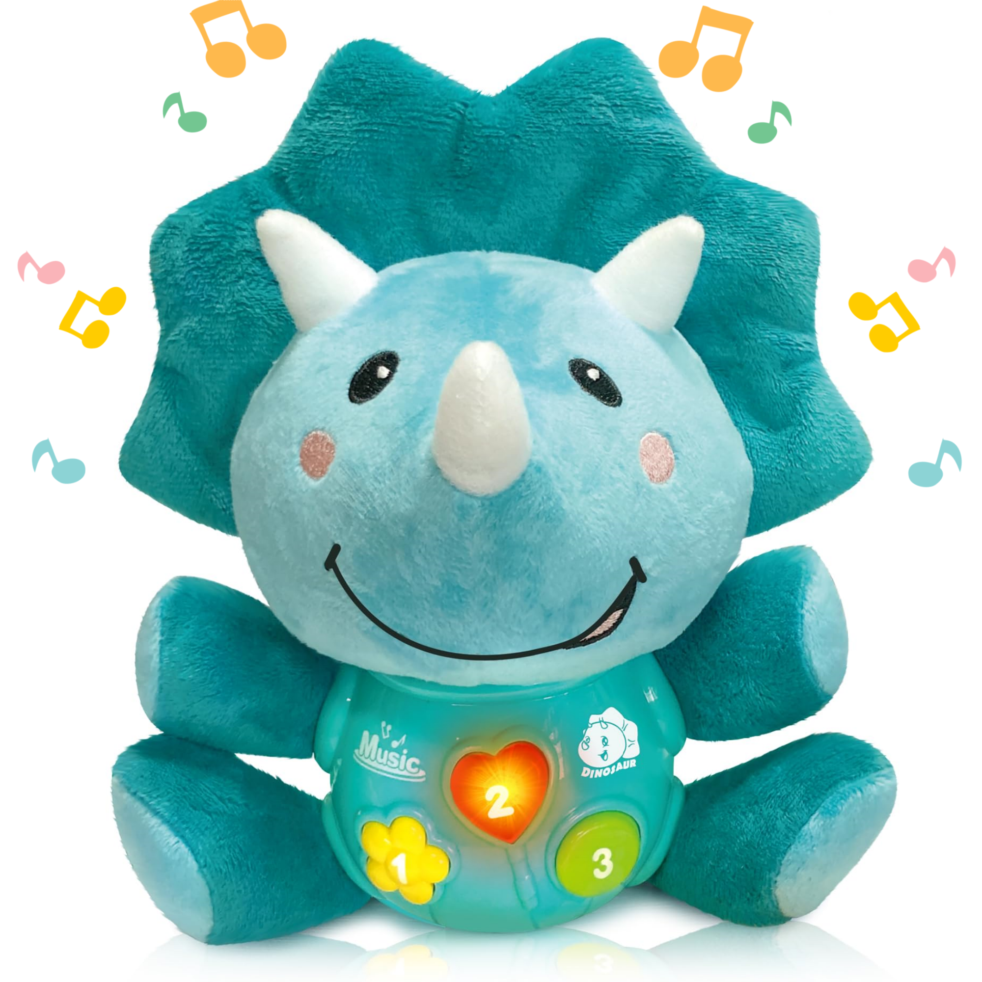 MOONTOY Baby Toys 0 to 12 Months, Baby Plush Toys 0-6 Months with Music & Light, Dinosaur Soft Sensory Toys, Infant Tummy Time Toy Gifts for 0 1 2 3 6 9 12 18 Month Age 1-3 Newborn Toddlers Boys Girls Visit the MOONTOY Store