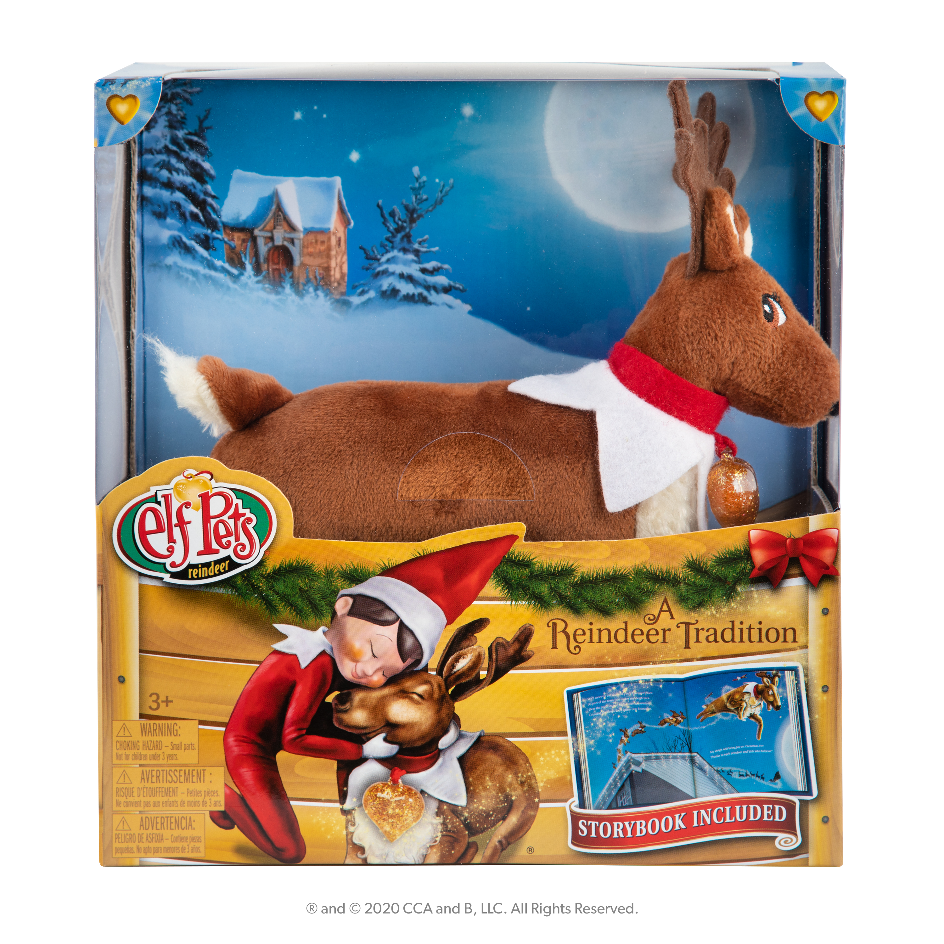 The Elf on the Shelf Elf Pets Reindeer includes Plush Mini Reindeer with Golden Heart Charm & Storybook. From the creators of The Elf on the Shelf. Ages 3+. Visit the The Elf on the Shelf Store