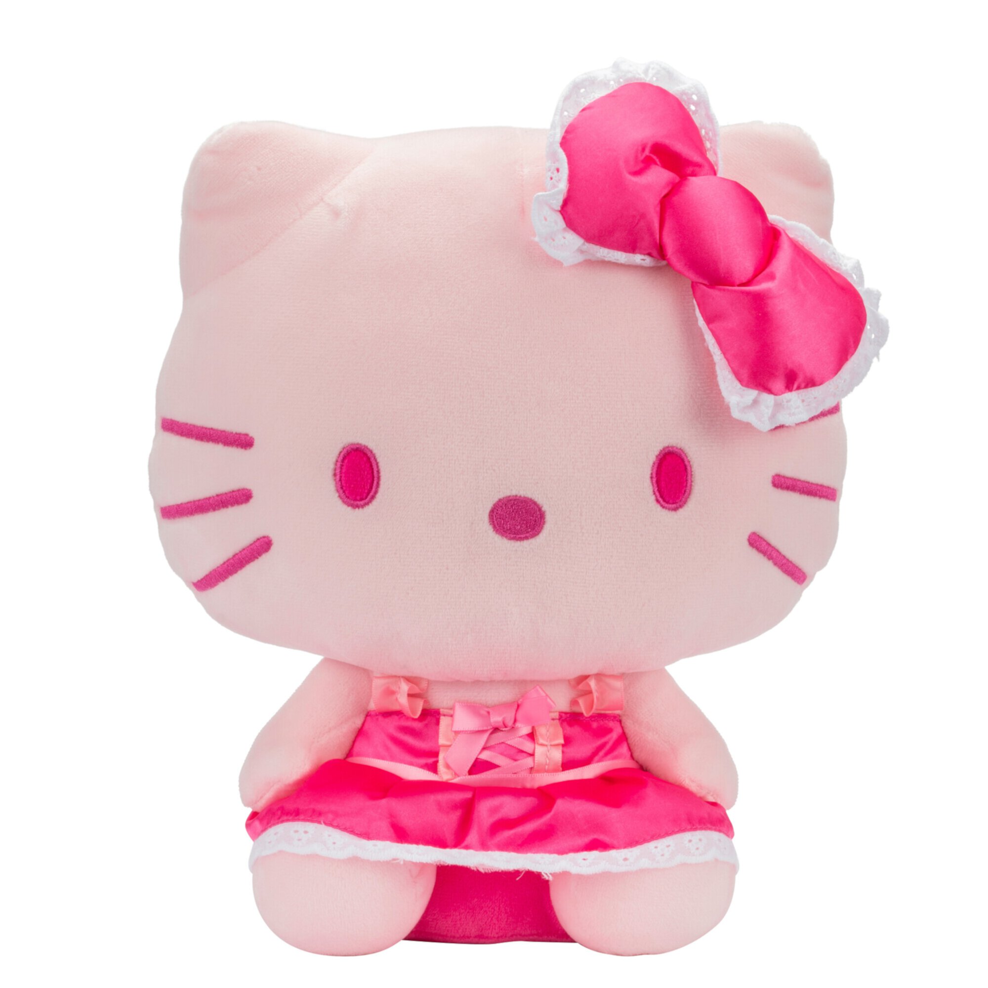 12 inch Pink Monochorme Hello Kitty Childs Plush Toy Hello Kitty