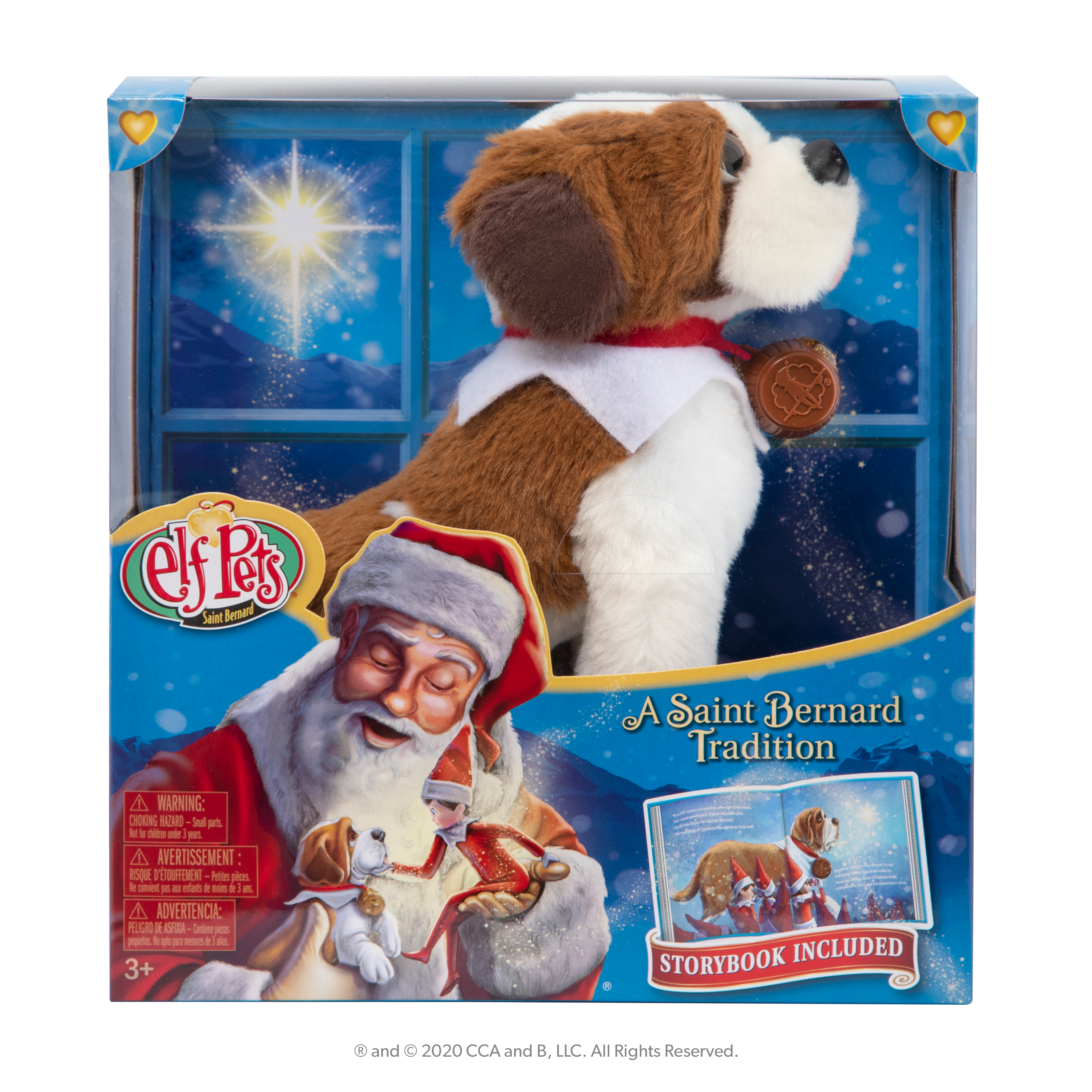 The Elf on the Shelf Elf Pets St. Bernard Dog includes Plush Puppy with Barrel Heart Charm & Storybook. From the creators of The Elf on the Shelf. Ages 3+. Visit the The Elf on the Shelf Store