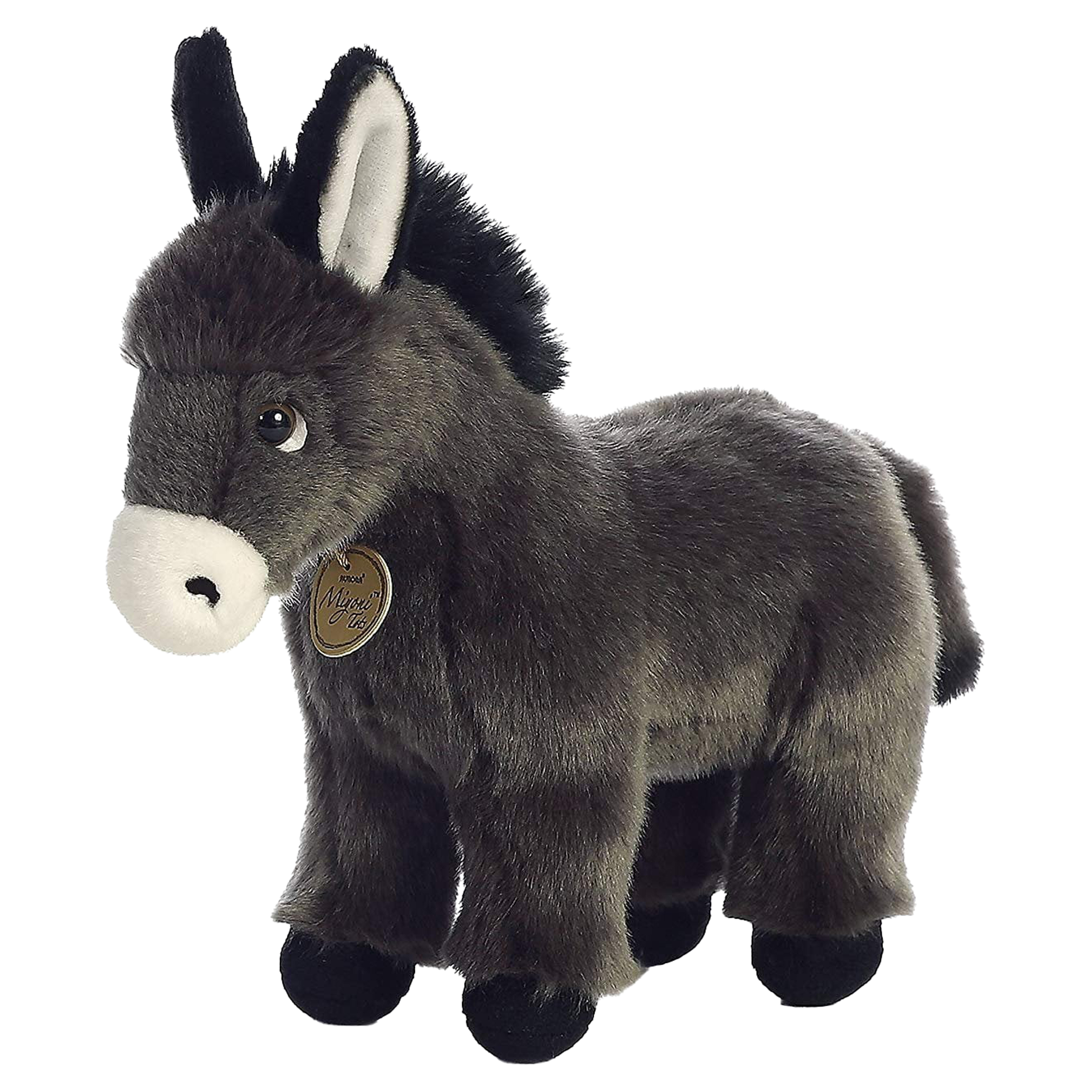 Aurora - Medium Gray Miyoni Tots - 11" Donkey Foal - Adorable Stuffed Animal Aurora GB