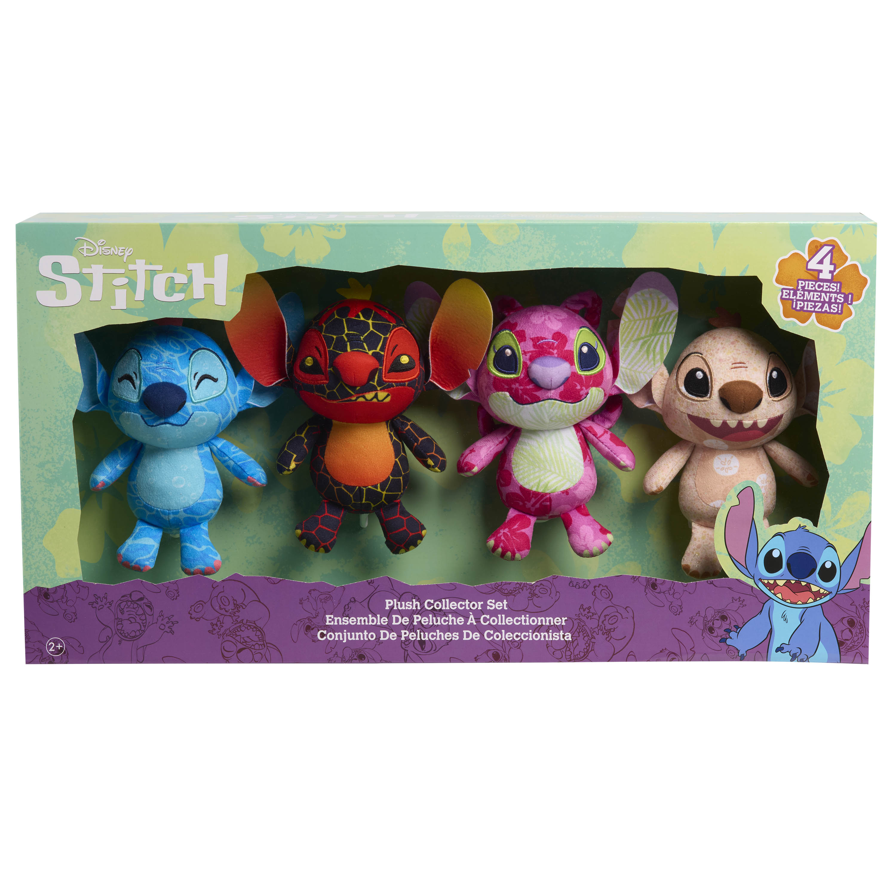 Disney Stitch Plush Collector Set, 4 Pieces, 8.5-Inch Plush Disney