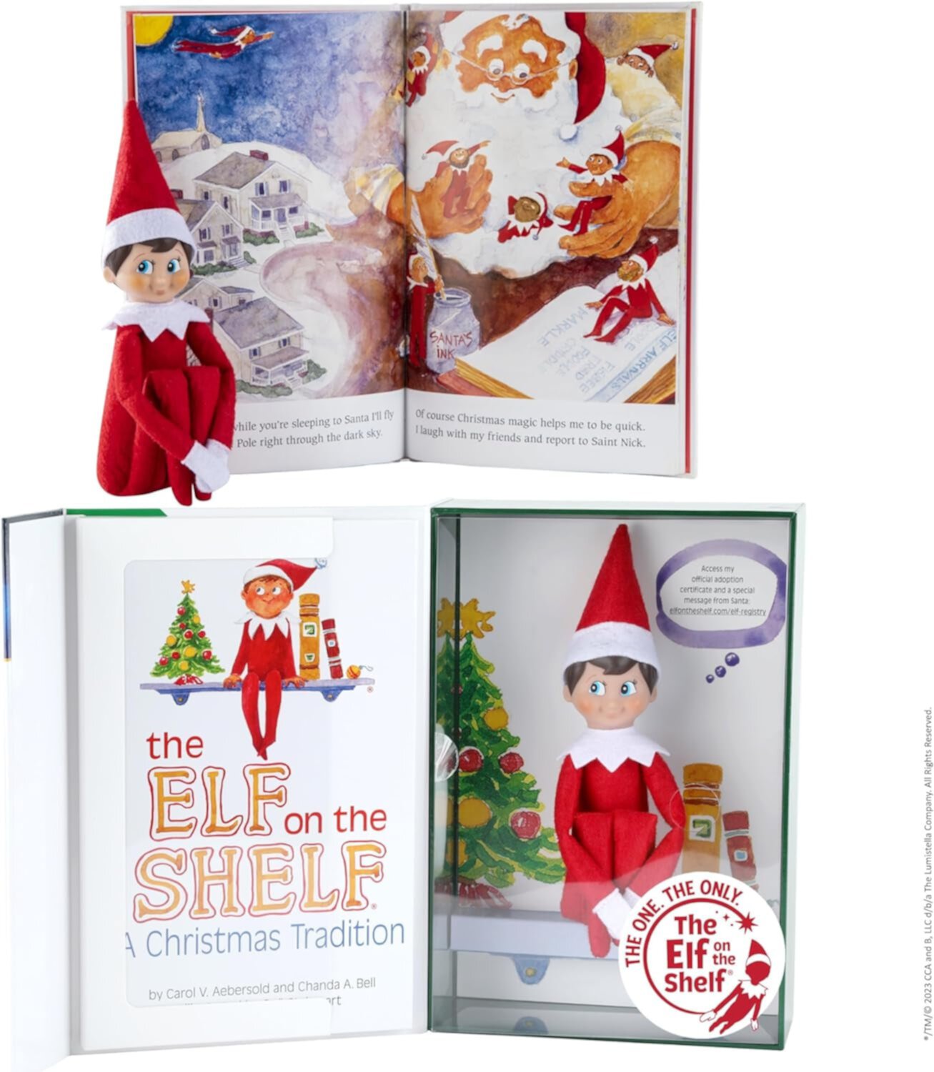 The Elf on the Shelf: A Christmas Tradition - Boy Scout Elf with Blue Eyes - Includes Artfully Illustrated Storybook, Keepsake Box and Official Adoption Certificate The Elf on the Shelf