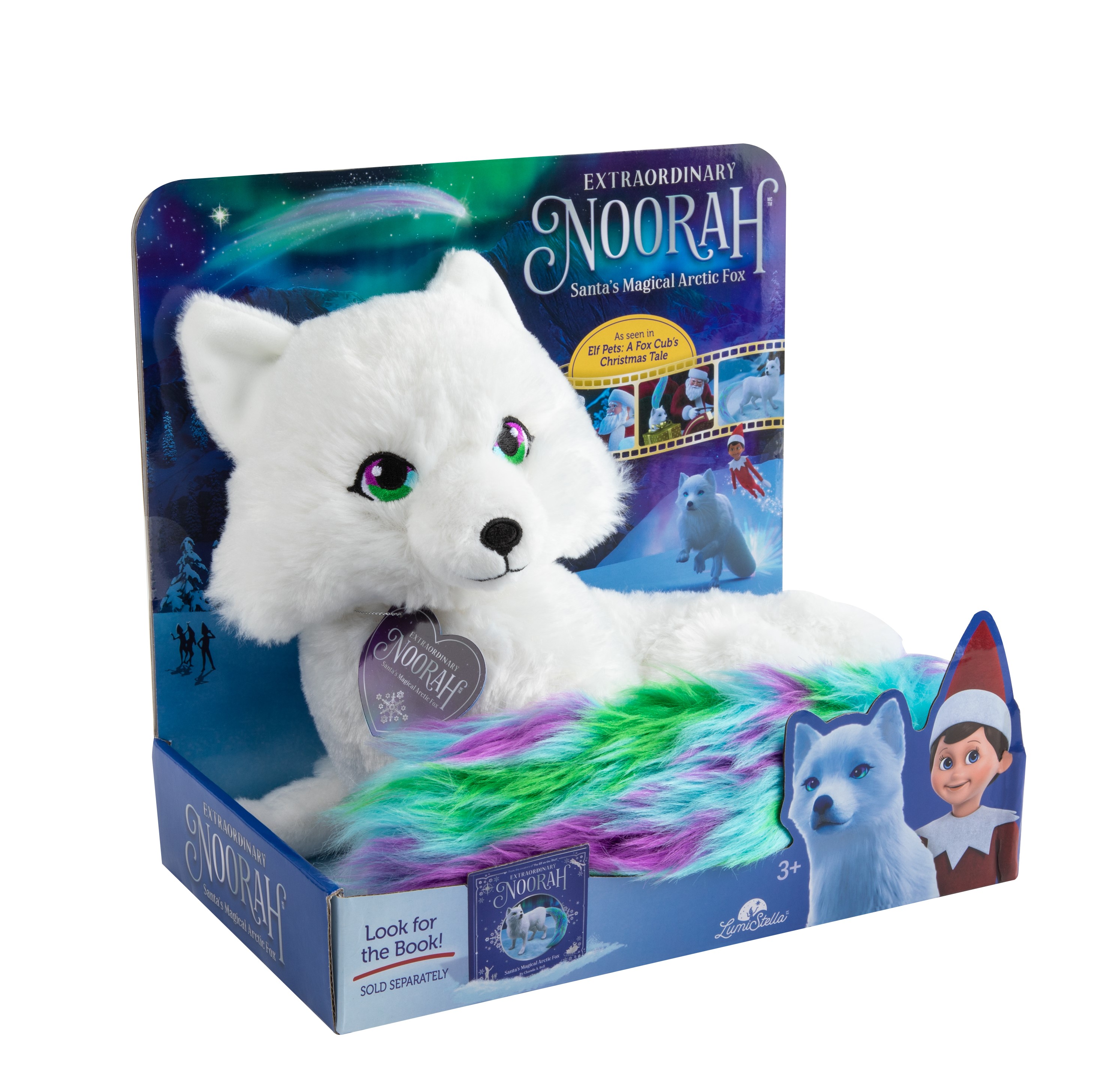 Extraordinary Noorah Plush - 9-Inch Deluxe Animal Plush with Northern Lights-Inspired Tail - As Seen In Elf Pets: A Fox Cub's Christmas Tale - The Elf on the Shelf