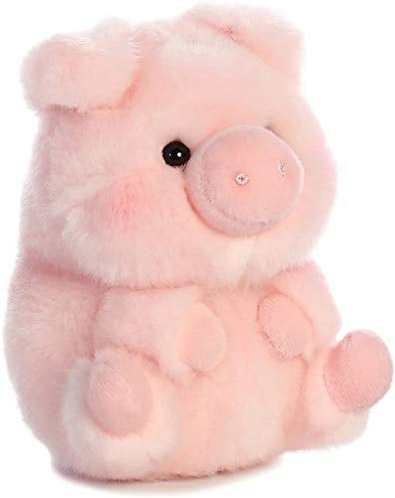 Aurora - Mini Pink Rolly Pet - 5" Prankster Pig - Round Stuffed Animal Aurora