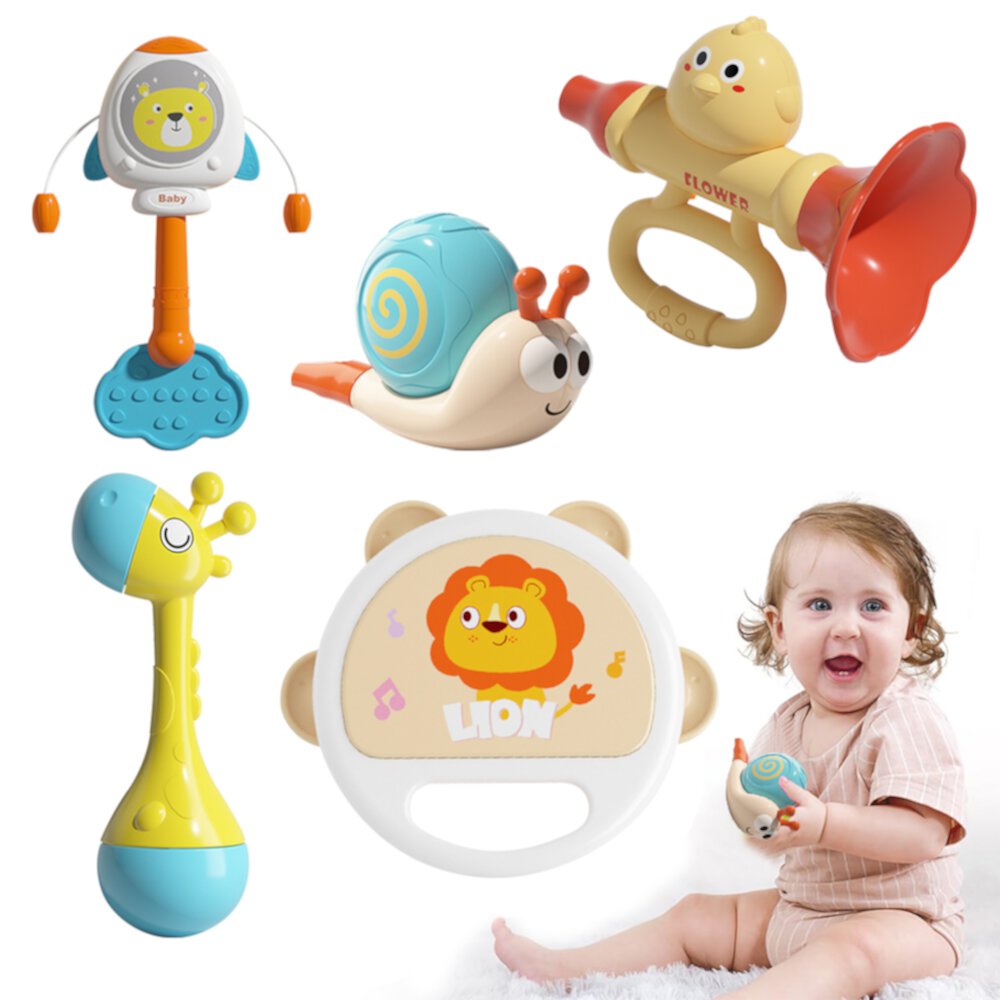 Musical Toy for 1 Year Old Toddlers, Baby Drum Set Musical Instruments, Educational Learning Toys Gifts for Boys Girls 12 18 24 Month Style-Carry