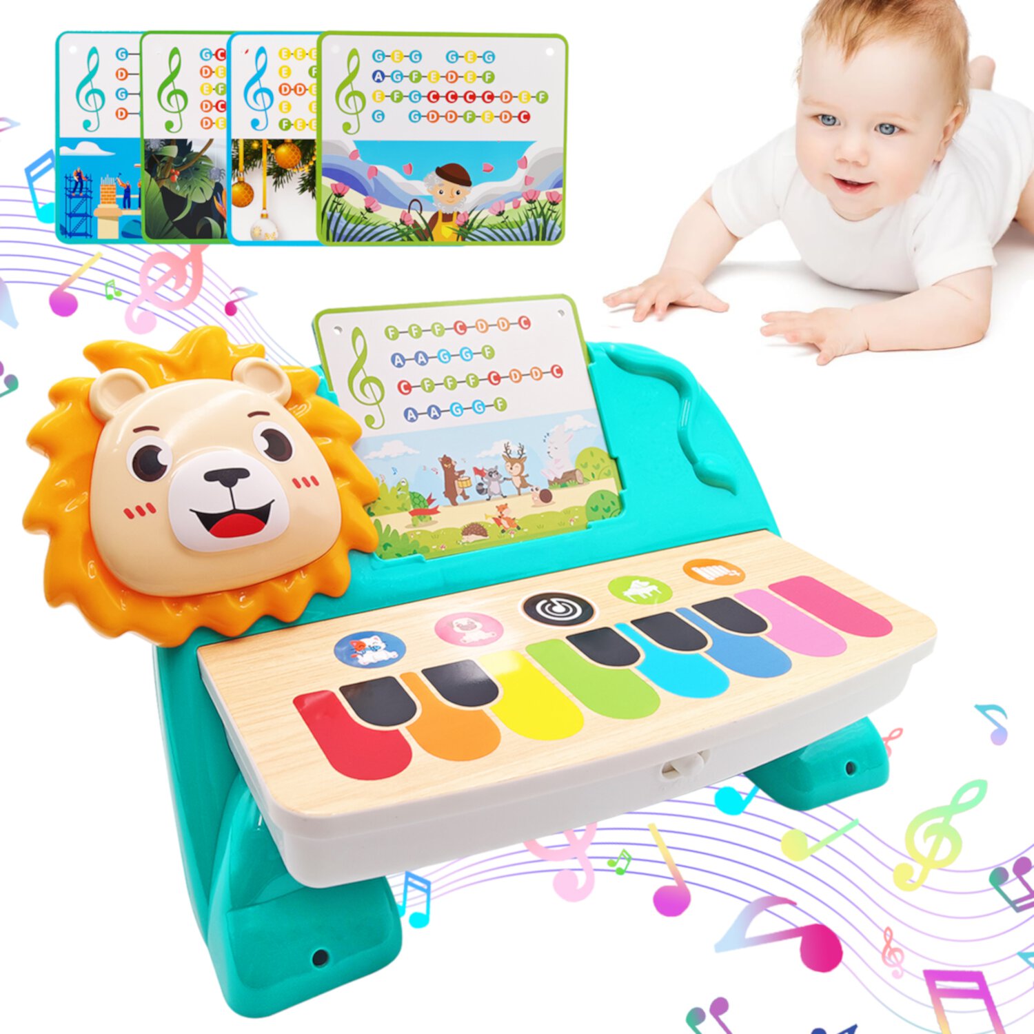 Baby Toys for 12-24 Months, Infant Piano Toys, Musical Learning Toys for 1 Year Old, 1 2 3 Year Old Boy Girl Gifts Sytle-Carry