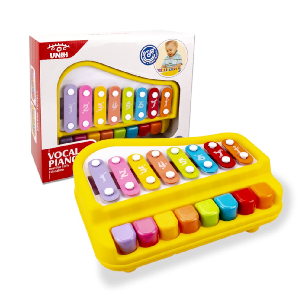 UNIH Baby Piano Xylophone Musical Toys for 1 Year Old Boys Girls, Musical Toys for Toddlers 1-3(Eight buttons) UNIH