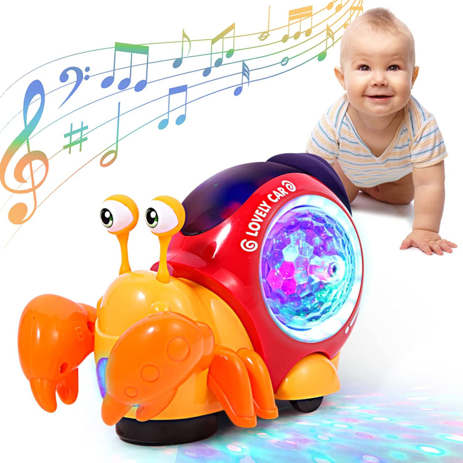 Baby Toys 6-12 Months, Musical Crab Crawling Toys, Educational Learning Toys, Toddler Toys for 12-24 Months Visit the Suorfoxs Store