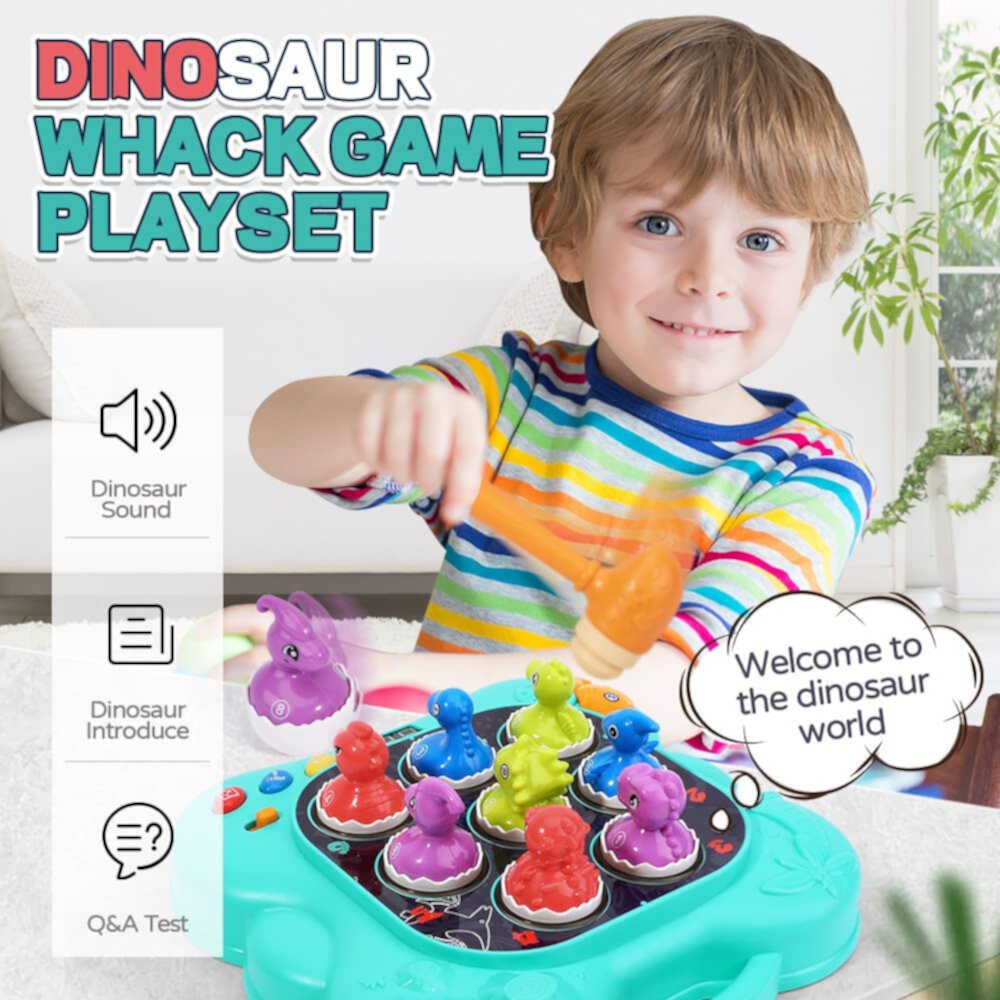 Whack A Dinosaur Game, Toys for Toddlers,  Learning Educational Toys for 1 2 3 4 5 6 Years Old Boys Girls Style-Carry