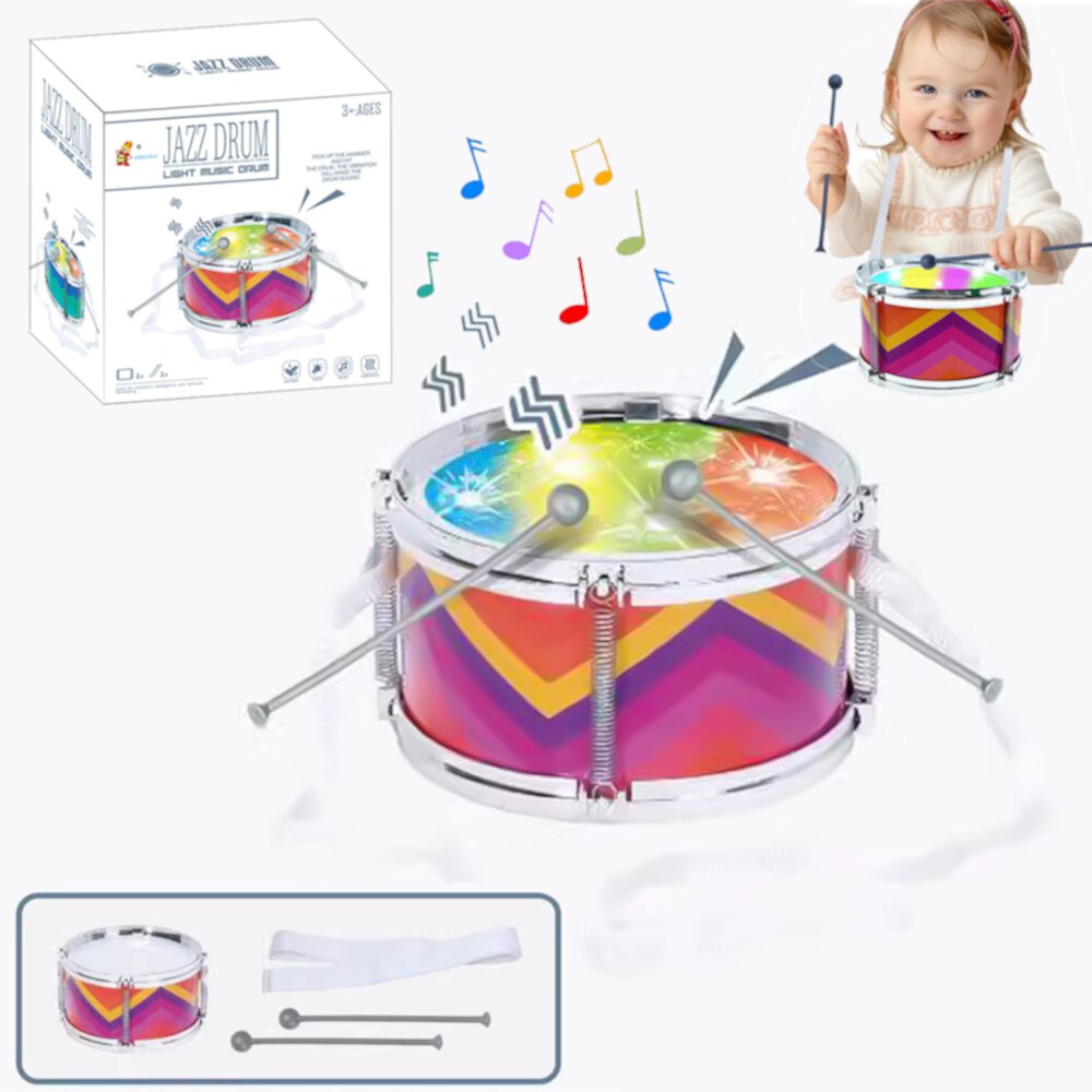 Kids Drum Set Toy for Toddlers 1-3, Musical Light up Drum Set for Kids 2 3 4 5, Jazz Drum Musical Learning Toys for 2 3 4 5 Years Old Boys Girls Visit the Suorfoxs Store