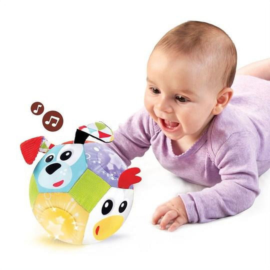 Yookidoo Baby Toys - Light Up Glow Plush Ball with Sounds - Lights N Music - Motion Activated Sensory Musical Stuffed Baby Toy Ball - Ages 3 Months + Visit the Yookidoo Store