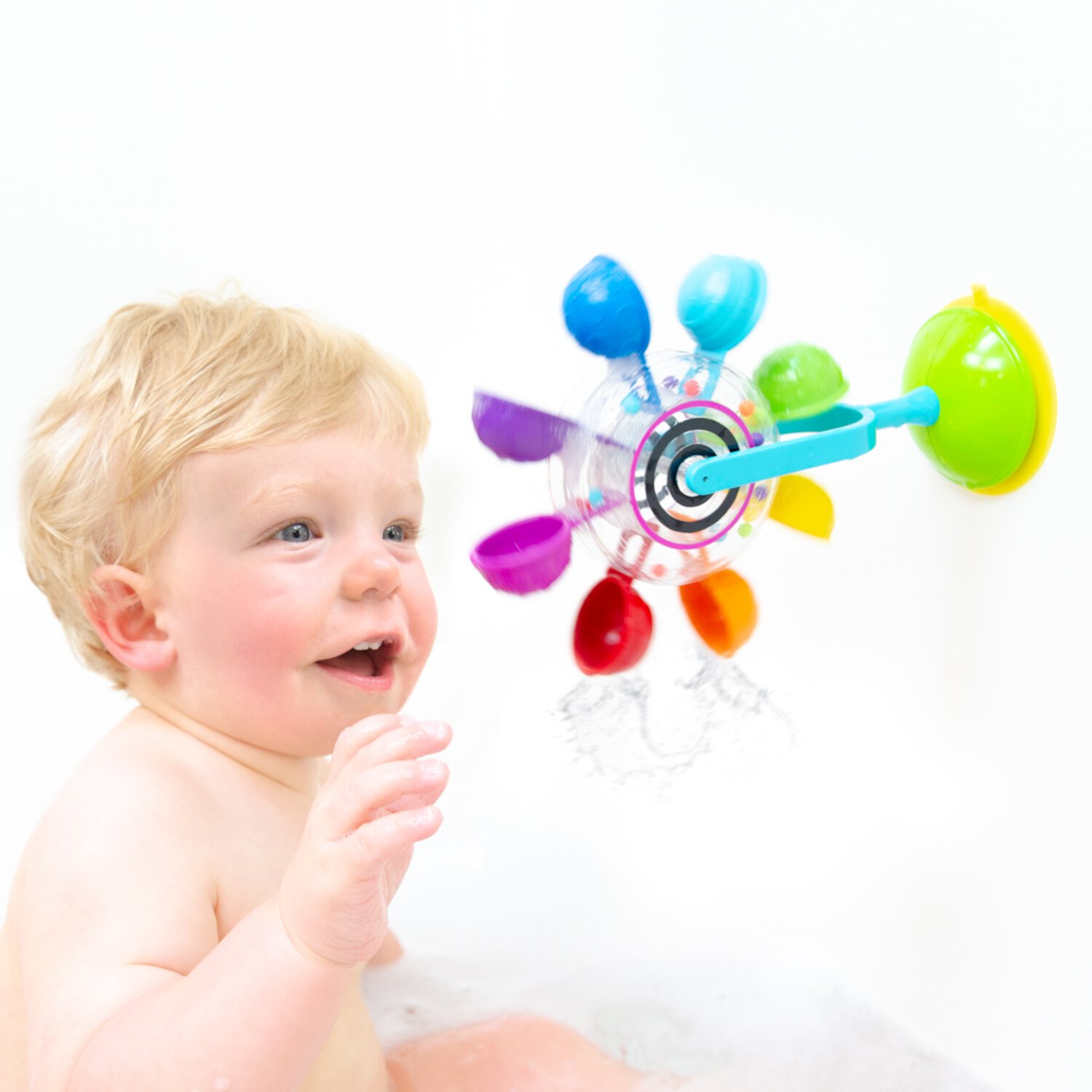 Sassy Whirling Waterfall Suction Plastic Stem Toy for Bath Time 12 Months and Up Sassy