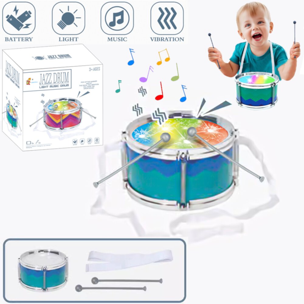 Kids Drum Set Toy for Toddlers 1-3, Musical Light up Drum Set for Kids 2 3 4 5, Jazz Drum Musical Toys for Boys Girls 2-5 3-6 Visit the Suorfoxs Store