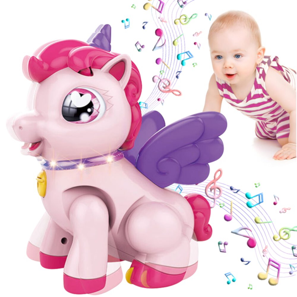 Toys for 1 Year Old Girls, Musical Crawling Toy for Toddlers 1-3 Girls, Baby Toys 6 to 12 Months Visit the Suorfoxs Store