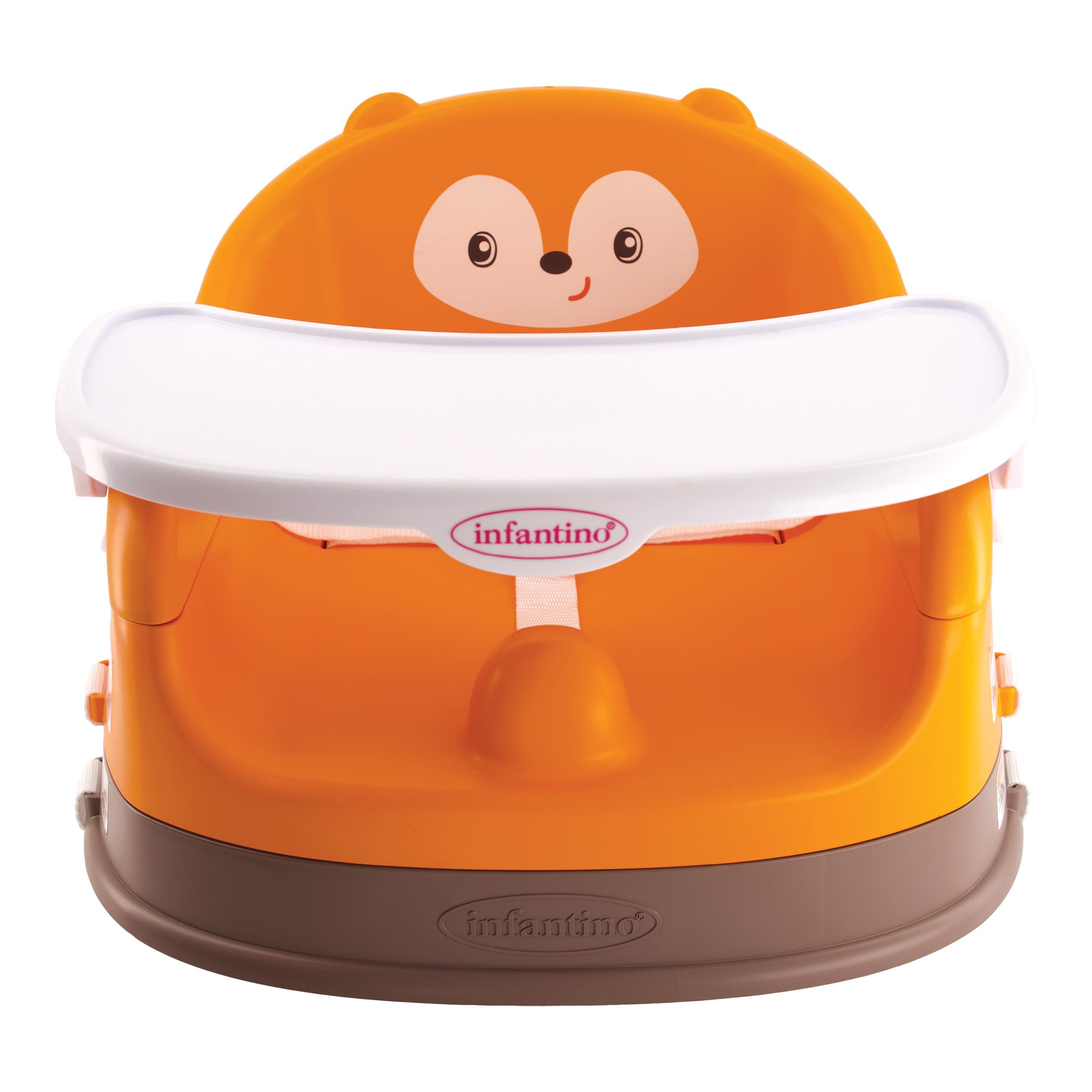 Infantino Grow-with-Me 4-in-1 Baby to Toddler High Chair Booster Seat, Unisex, Orange Fox Visit the Infantino Store