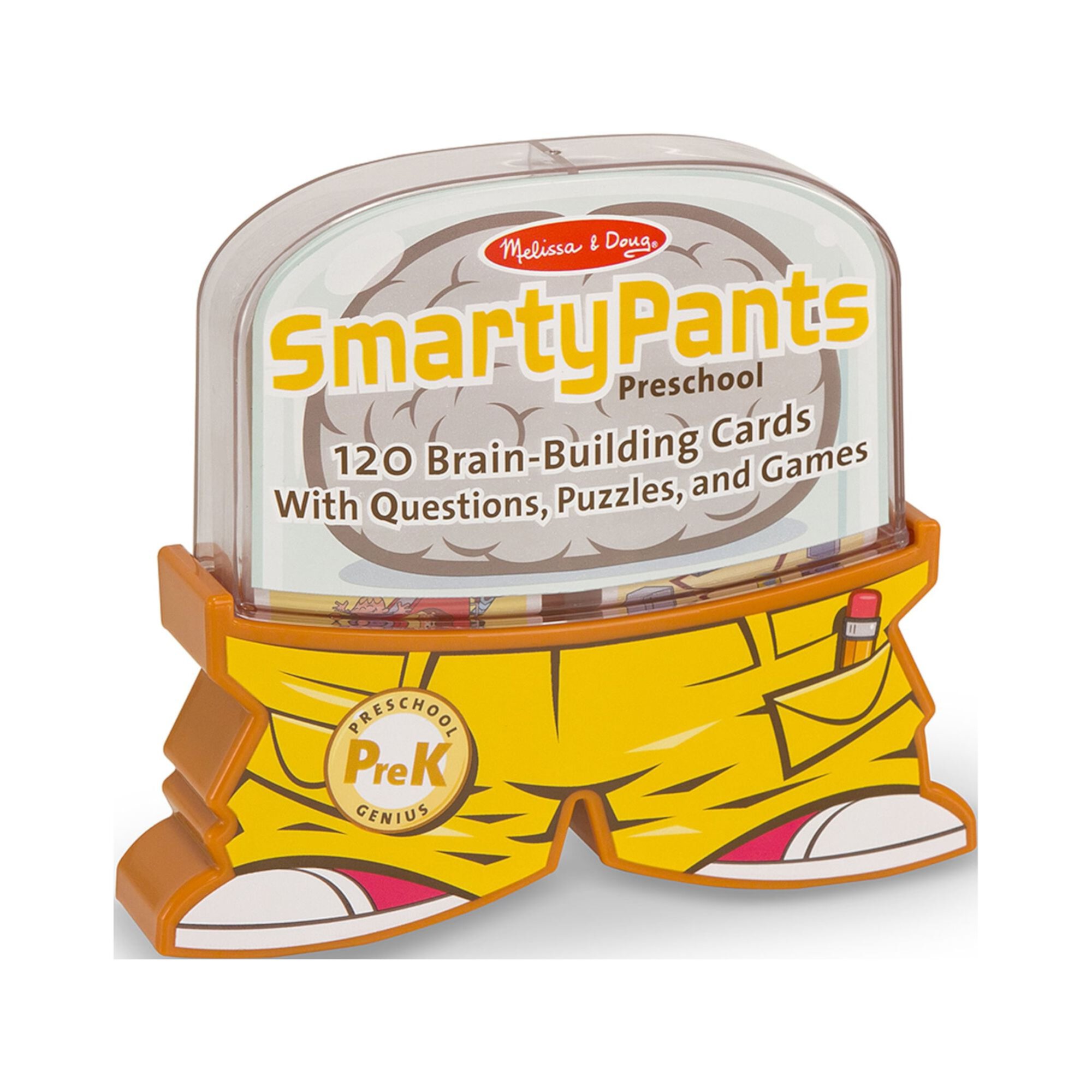 Melissa & Doug Smarty Pants Preschool Card Set Educational Activity With 120 Brain-Building Questions, Puzzles, and Games Melissa & Doug