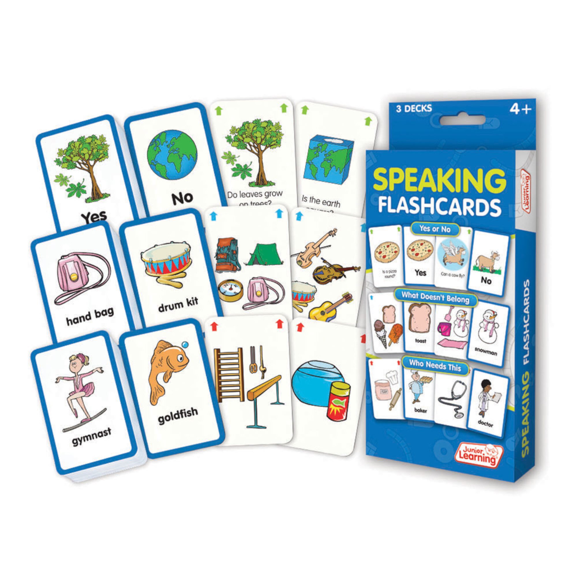 Speaking Flashcards Junior Learning for Ages 4 - 6, Kindergarten Grade 1 Learning,  Langauge Arts, Perfect for Home School, Educational Resources Junior Learning