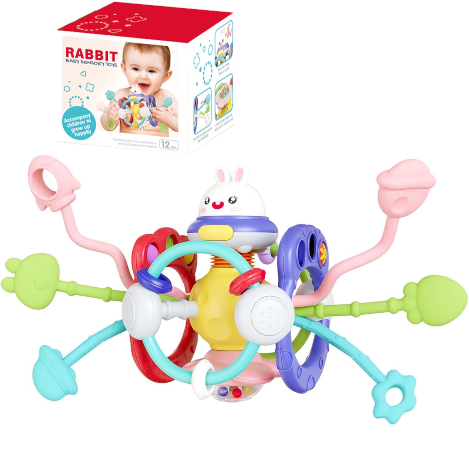 Toys for 1 Year Old, Baby Rattle Toys for 0-6 Months, Infant Newborn Toys for 0 3 6 9 Months, Learning Toys for 1 2 3 Year Old Girls Boys Suorfoxs