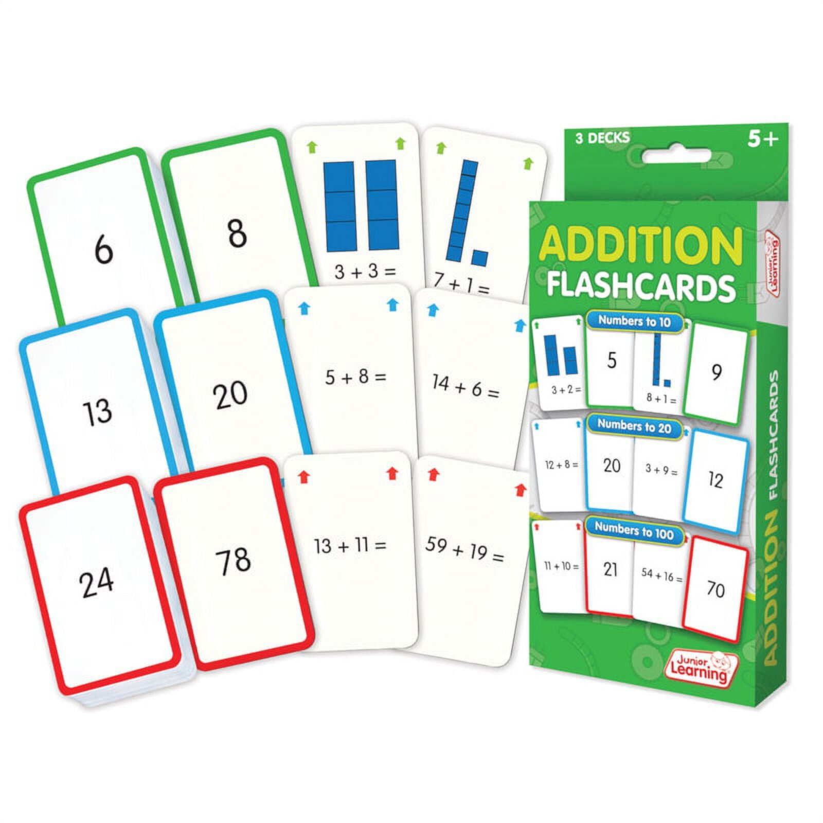 Addition Flashcards | Bundle of 10 Packs Junior Learning