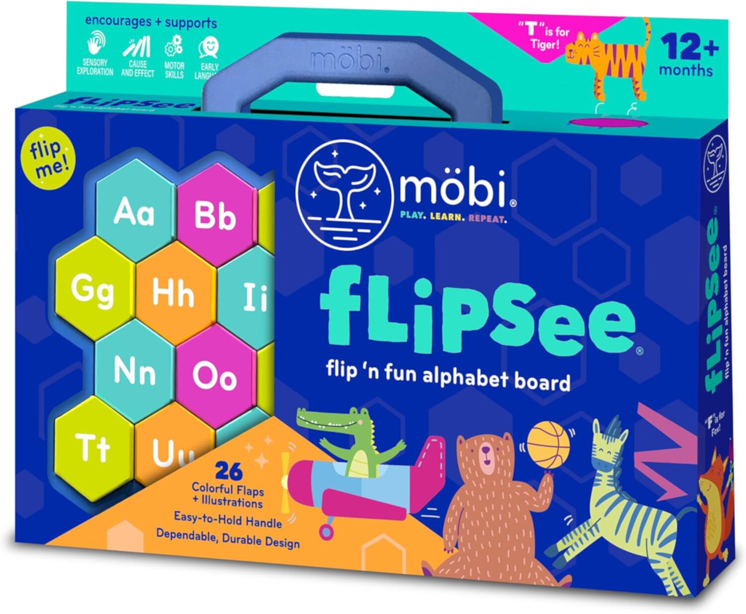 Mobi Flipsee Sensory Toy Flip n' Fun Toddler Activity Alphabet Games ABC Montessori Toy Visit the Mobi Store