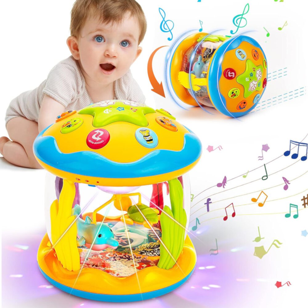 Baby Toys 6-12 Months, Educational Learning Toys, Musical Light up Toys for Toddlers 1 2 3 Year Old Boys Girls Style-Carry