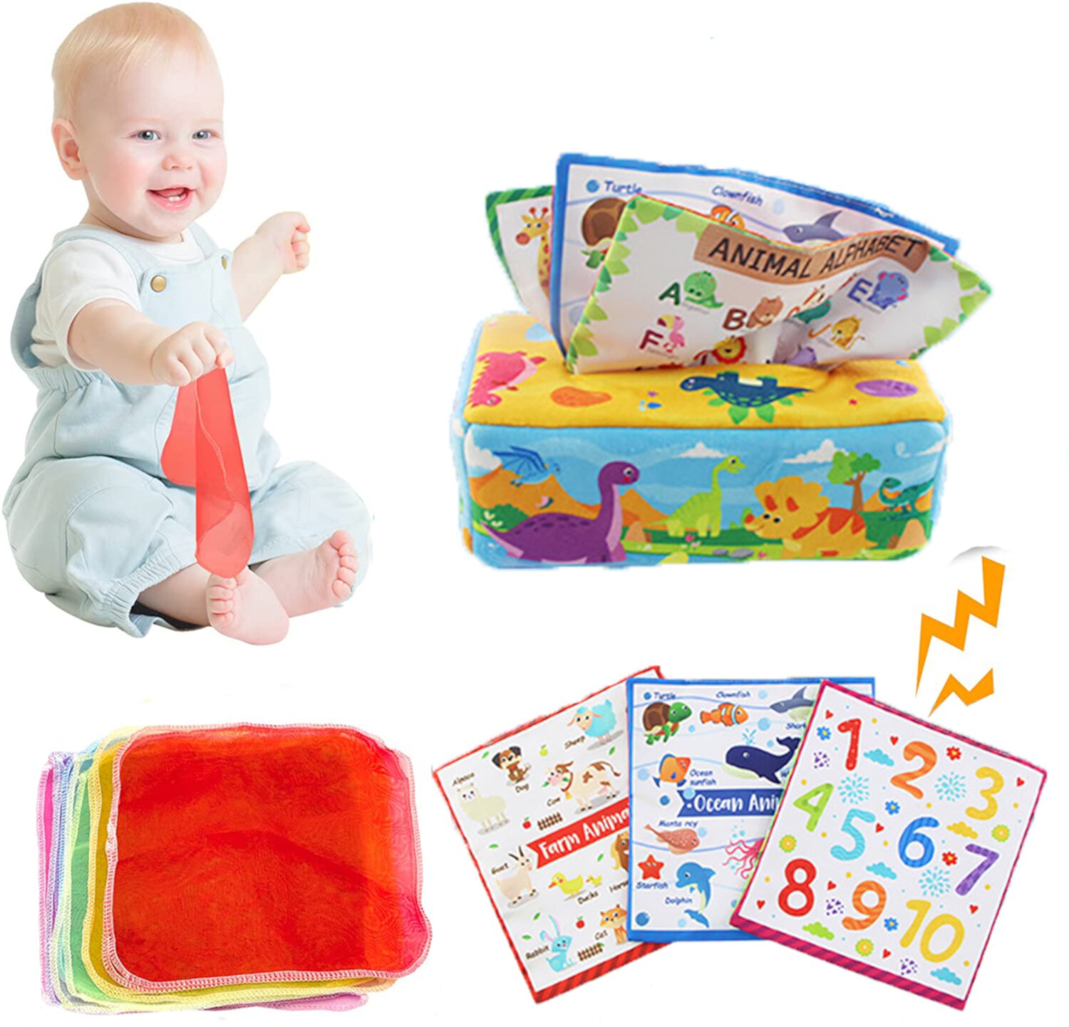 Baby Toys 6- 12 Months, Early Learning Toys for Toddlers, Sensory Toys for 1 Year Old Boy Gilrs Gifts INvench