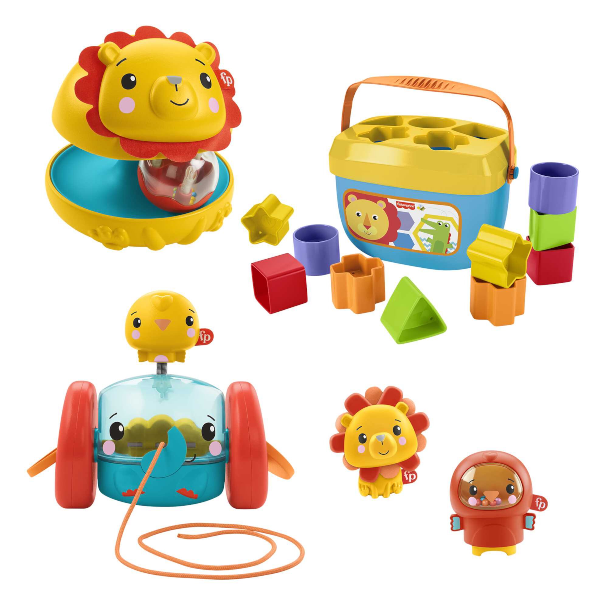 Fisher-Price Busy Buddies Gift Set, 5 Animal-Themed Sensory Toys for Infants, Sorting Blocks Visit the Fisher-Price Store