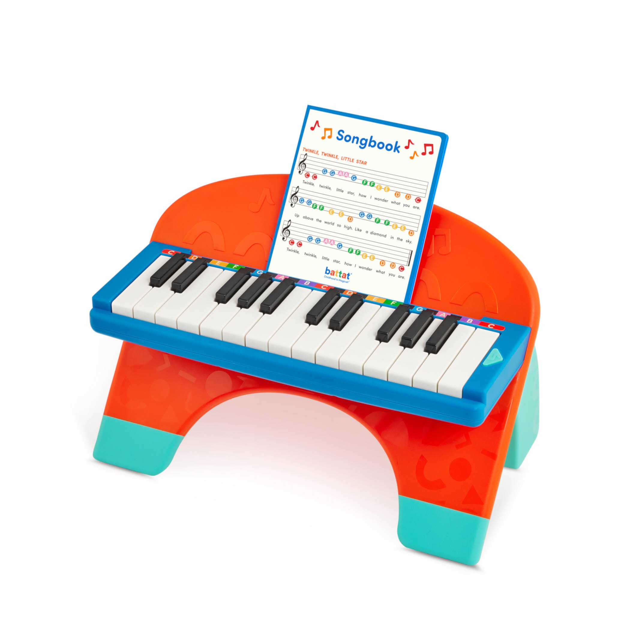 Battat Mini Musician's Piano with Color-Coded Keys and Music, Toddler and Preschool Toys Battat