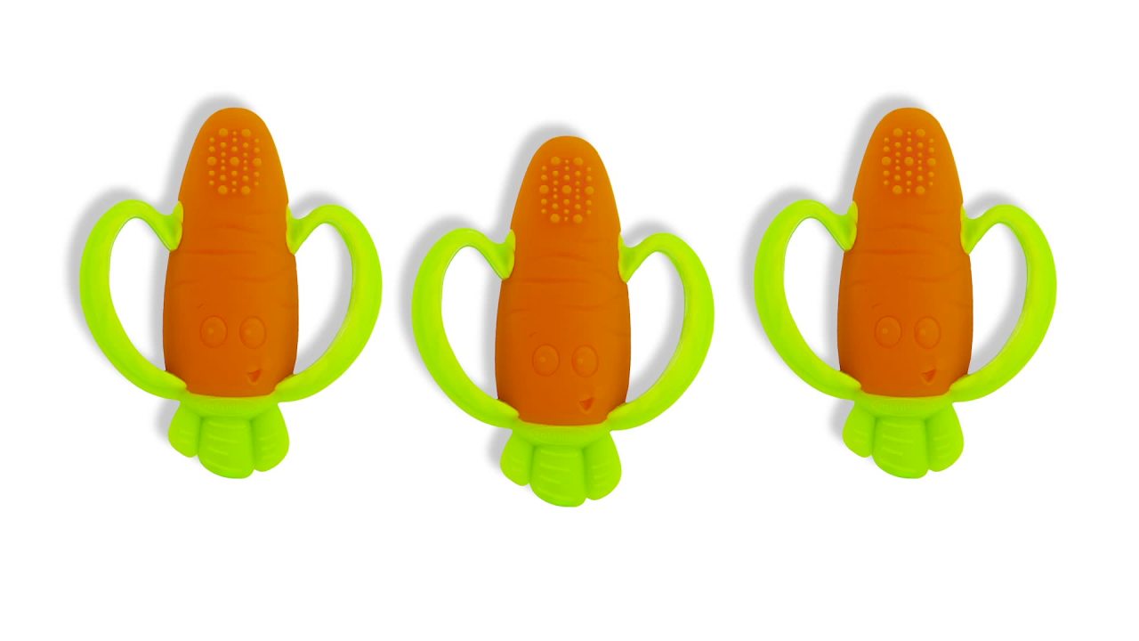 Infantino Lil' Nibbles Textured Baby Teething Toy, Baby 6-12 Months Unisex, Orange Carrot Visit the Infantino Store