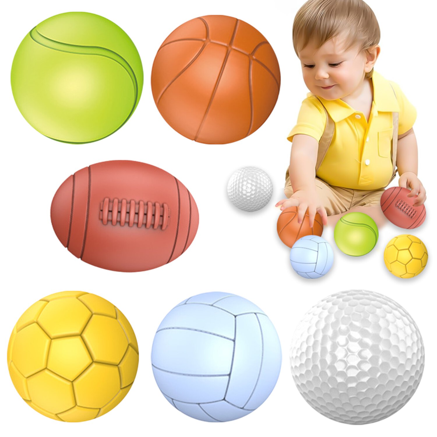 Montessori Learning Toys, Textured Multi Ball Set, Baby Toys 0 6 12 Months, Sensory Ball Infant Toys Sytle-Carry