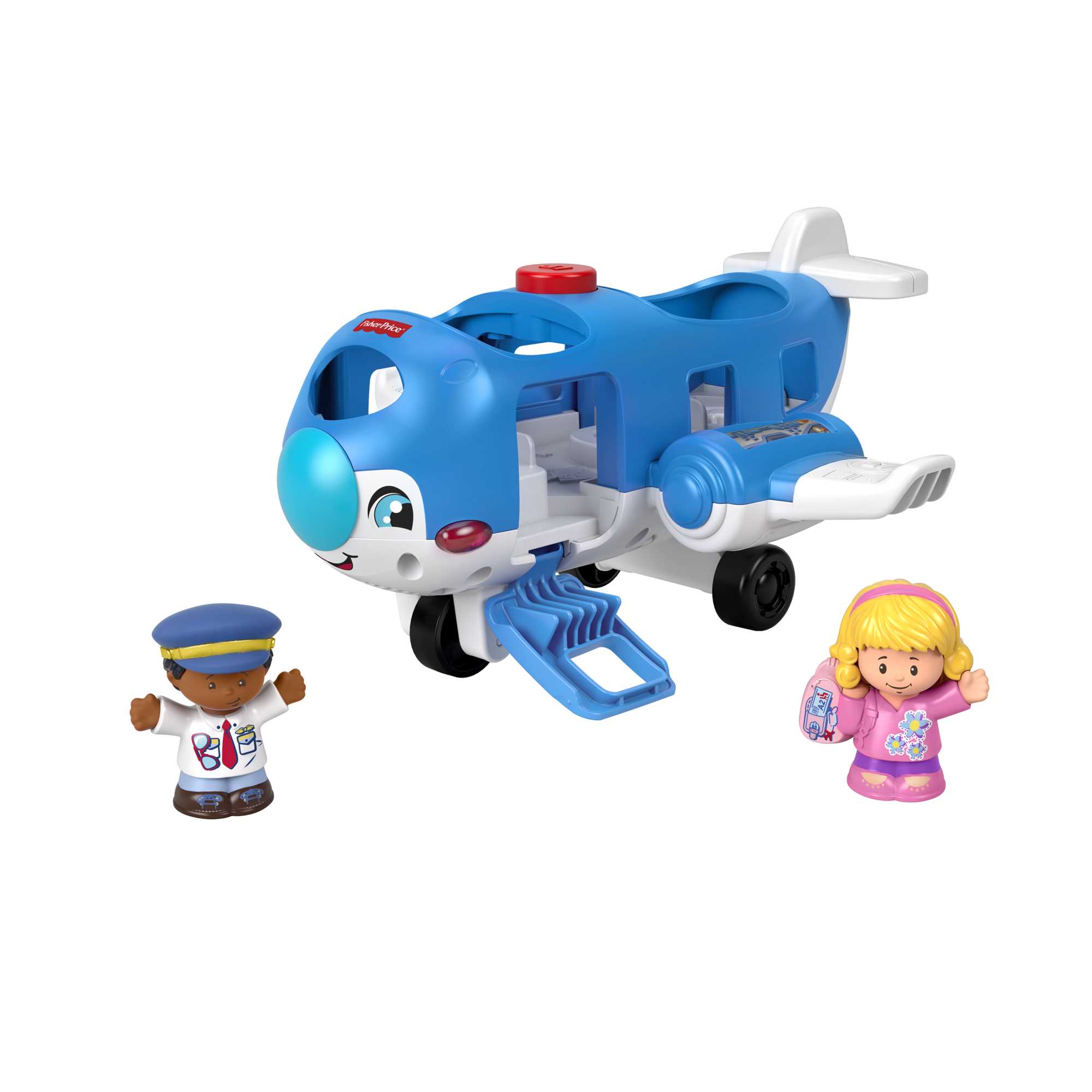 Fisher-Price Little People Travel Together Airplane Musical Toddler Toy with 2 Figures Little People