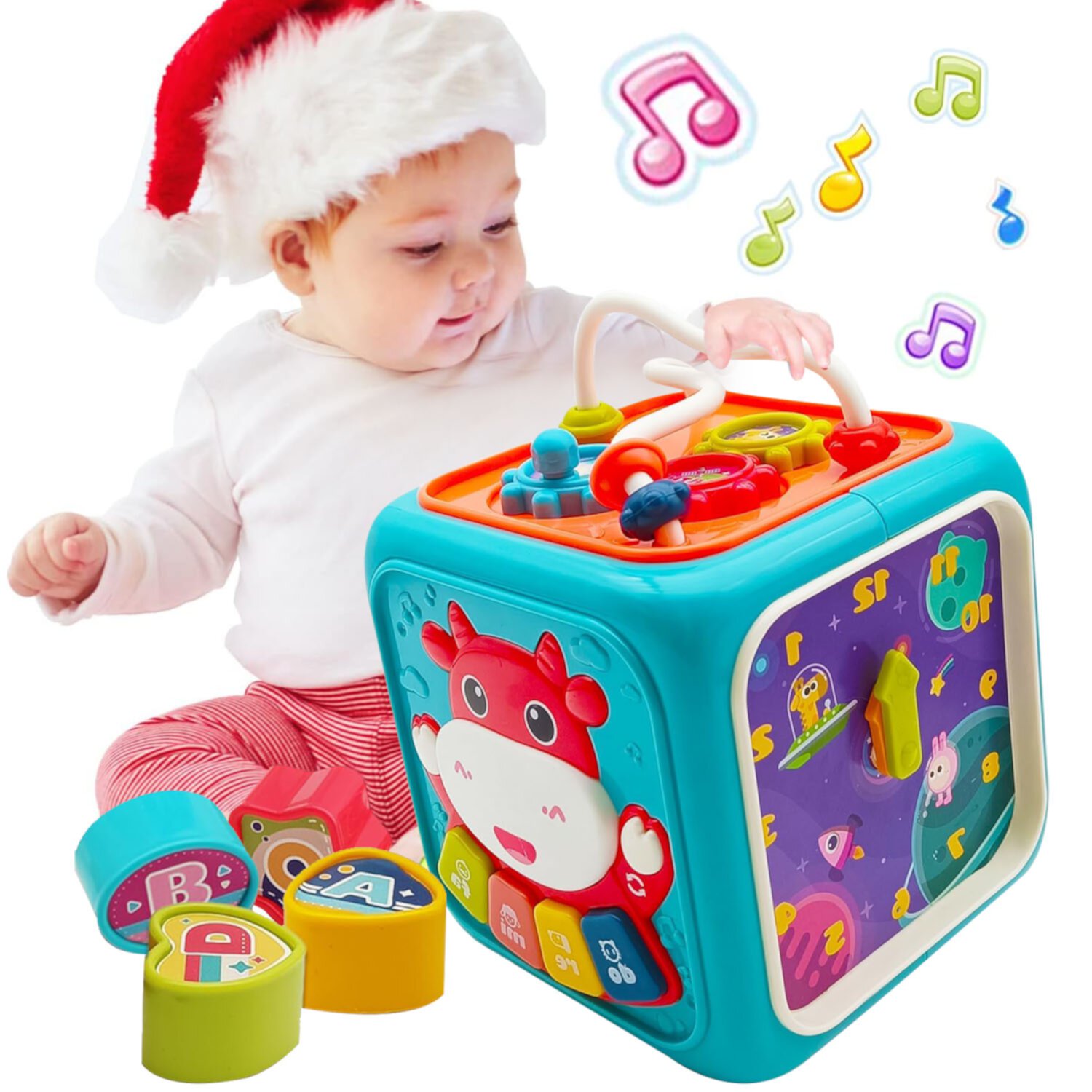 Toys for 1 Year Old, 6-in-1 Montessori Toddler Toys 1-3, Learning Toys for 1 2 3 Year Old Boys Girls, Christmas and Birthday Gifts for kids Aged 1-2 Visit the Suorfoxs Store