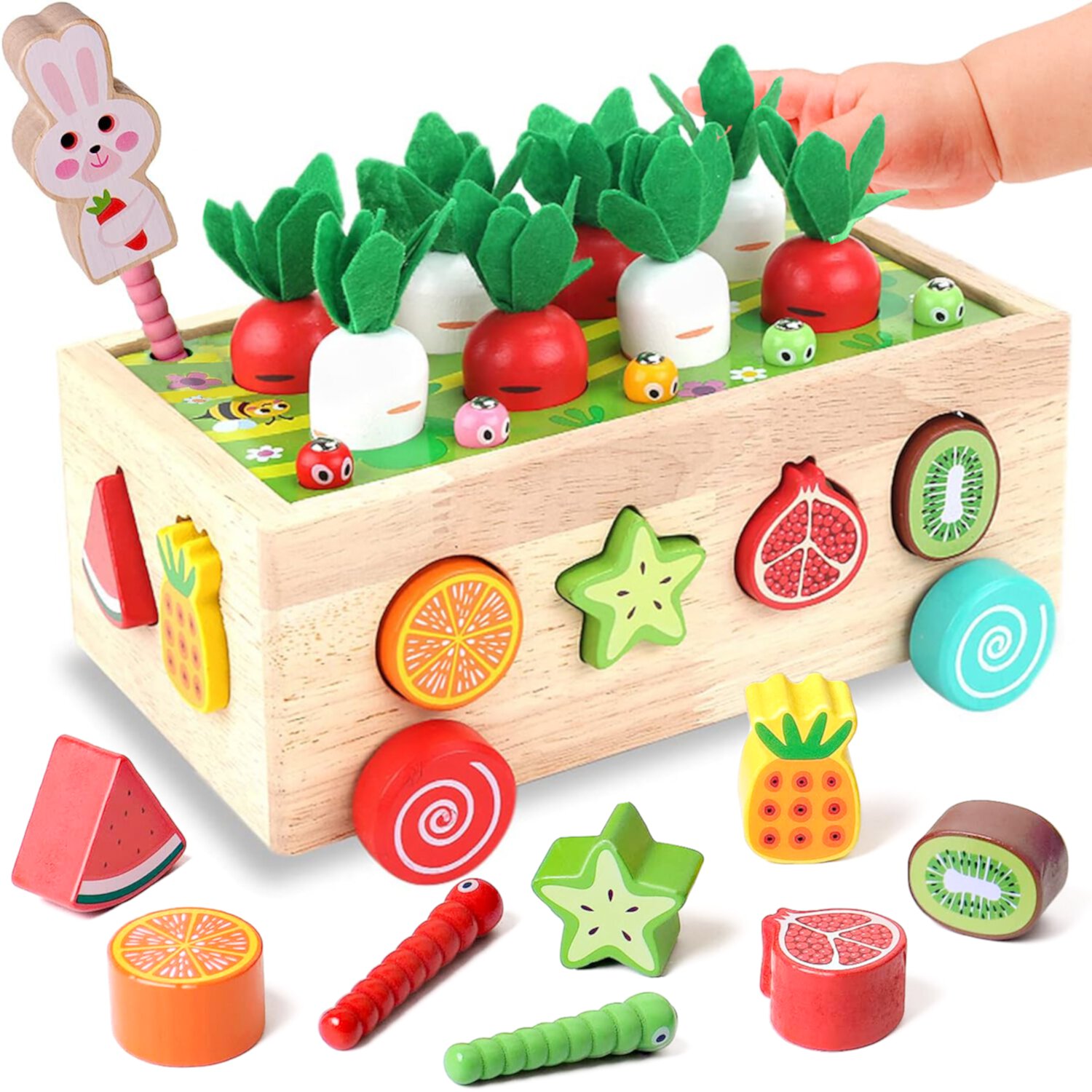 Montessori learning toys for 1 year old, Educational Toys for Toddler, Toys for 1 2 3 Year Old Boys & Girls Style-Carry