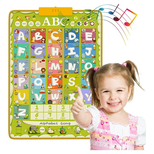 Adofi Upgraded Electronic Alphabet Chart, ABC Chart for Toddler and Infant Learning Pronunciation, Built-In 100 Words Adofi