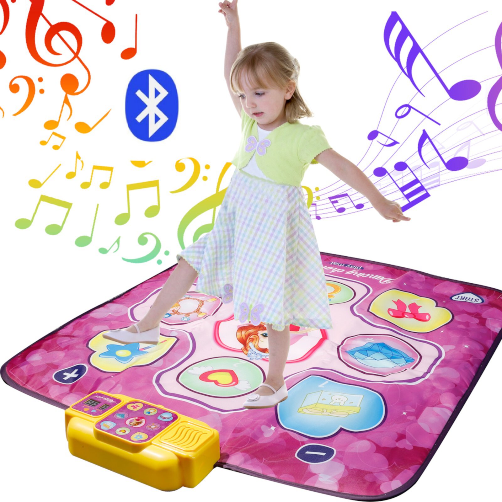 Bluetooth Dance Mat Toys for Girls 3-6 Years  Musical Educational Dance Pad Game Toys Christmas Birthday Gifts for Kids NETNEW