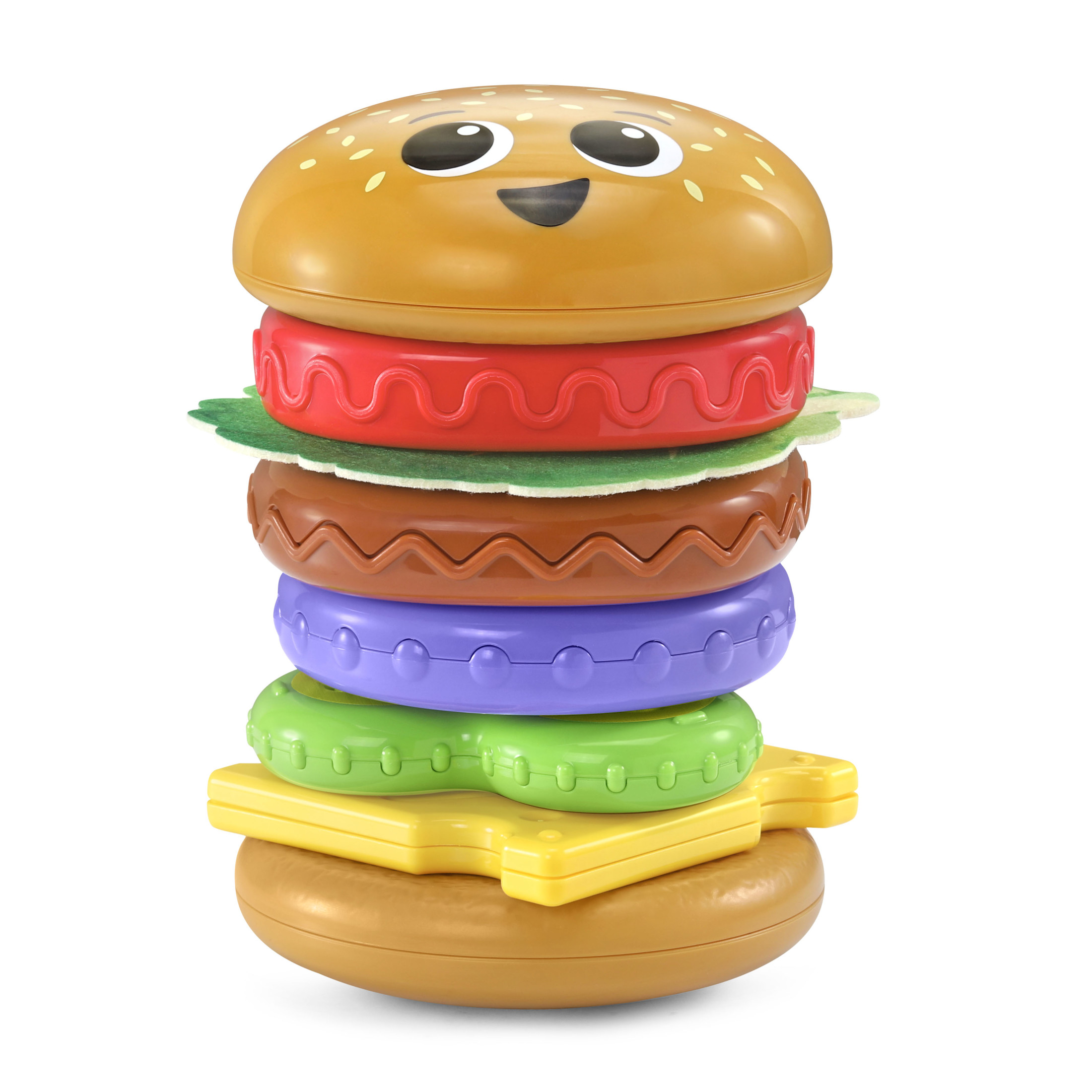 LeapFrog LeapFrog® 4-in-1 Learning Hamburger™ Plastic, Fabric Stacking & Nesting Toys with Accessories Included, Baby and Toddler Toys LeapFrog