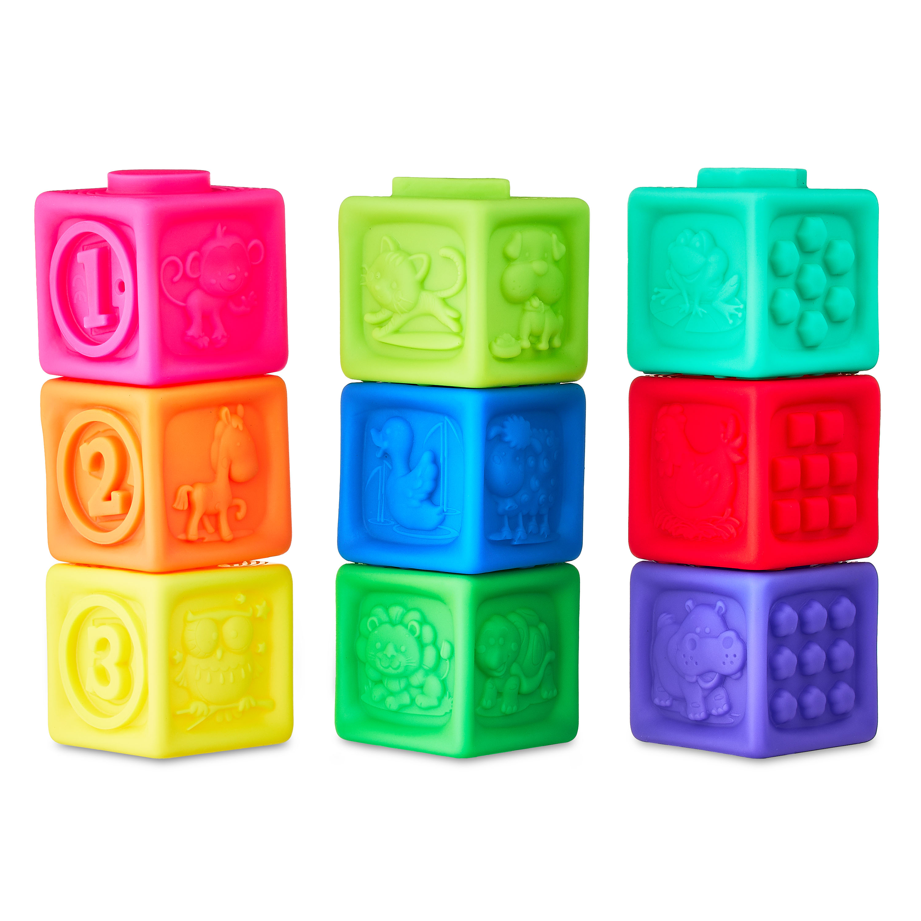 Spark Create Imagine Sensory Stacking Blocks, Vinyl, 9 Pieces Spark Create Imagine