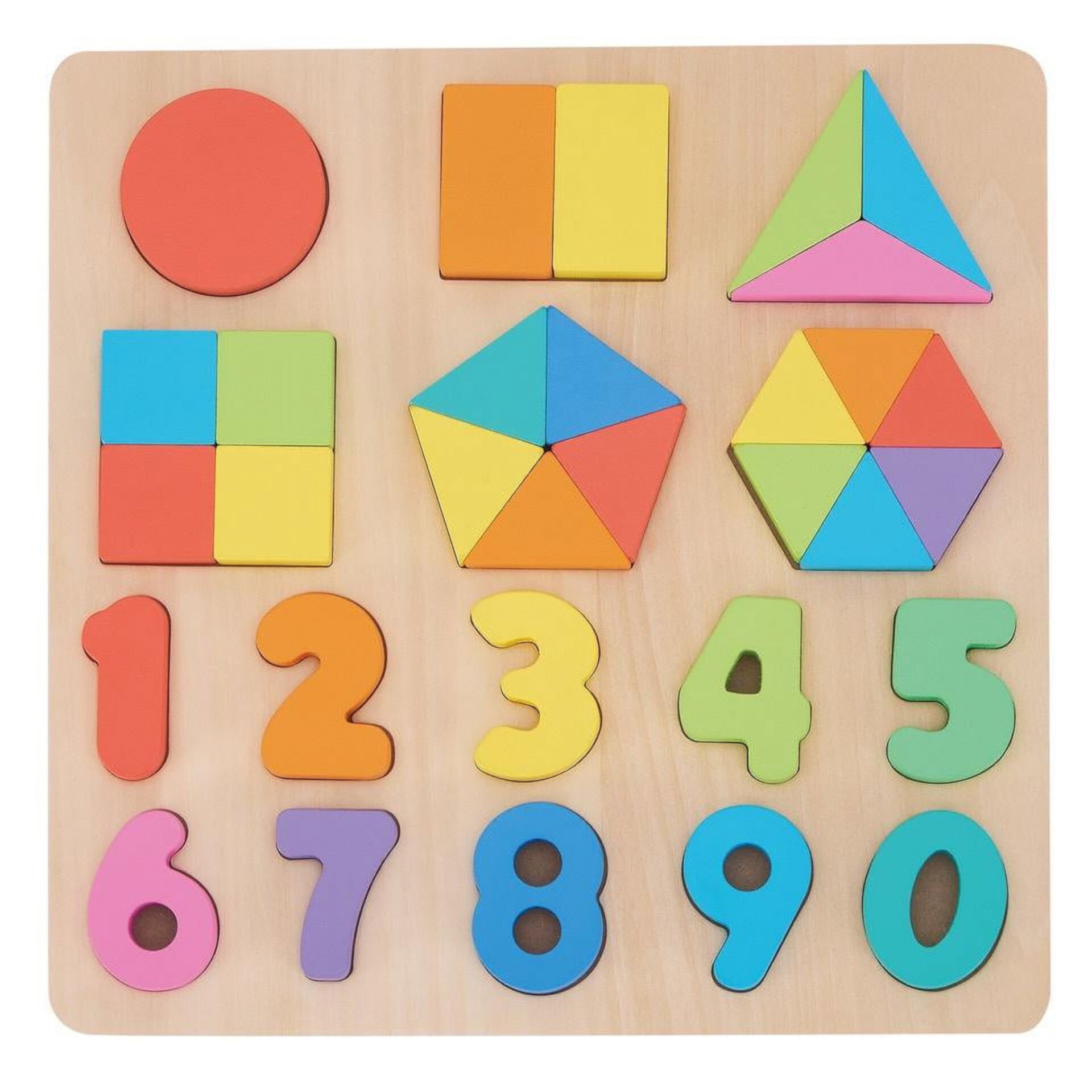 Spark Create Imagine Wooden Shape and Number Puzzle, Baby and Toddler Toys Spark Create Imagine