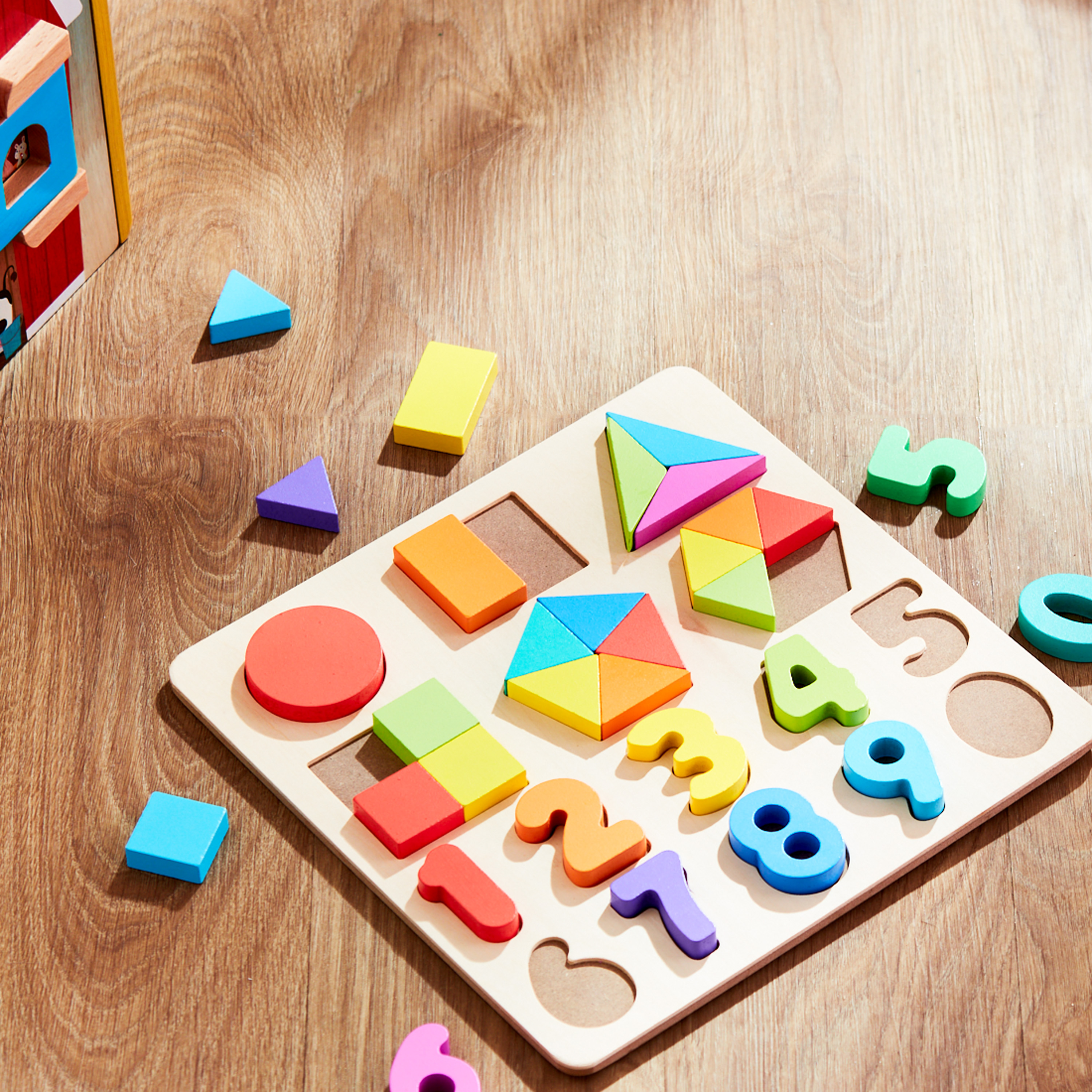 Spark Create Imagine Wooden Shape and Number Puzzle, Baby and Toddler Toys Spark Create Imagine