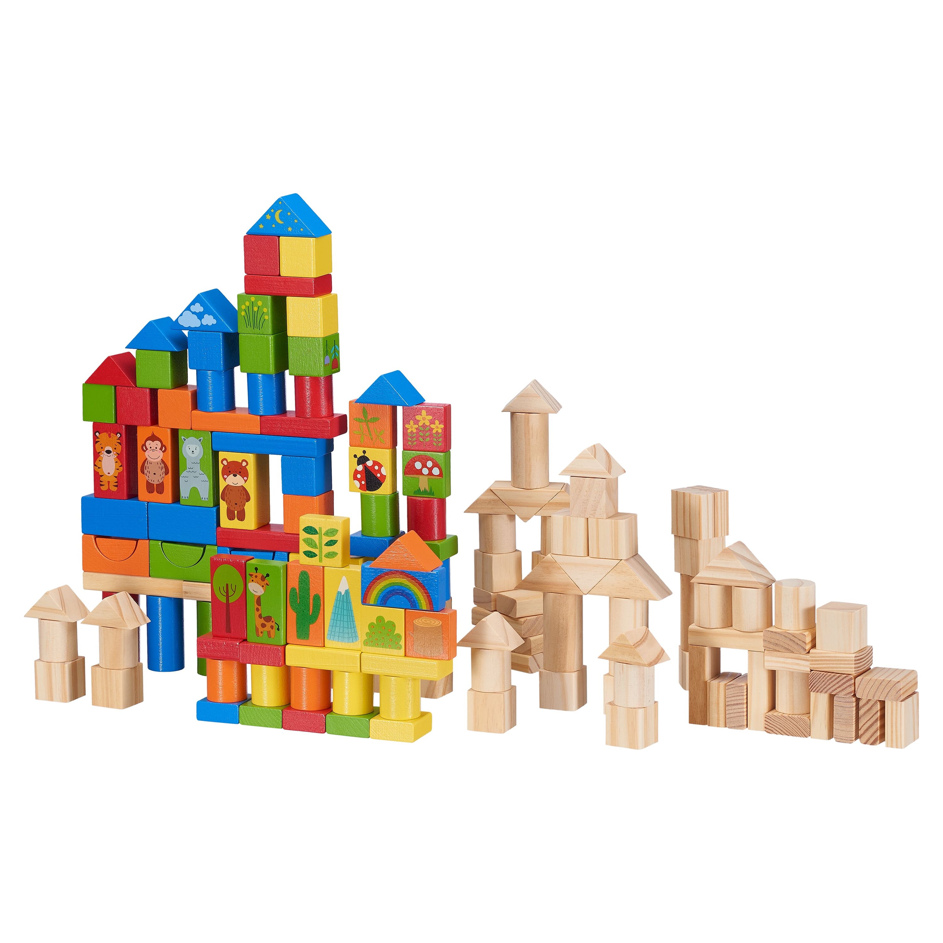 Spark Create Imagine Wood Building Blocks, 150 Pieces, Baby and Toddler Toys Spark Create Imagine