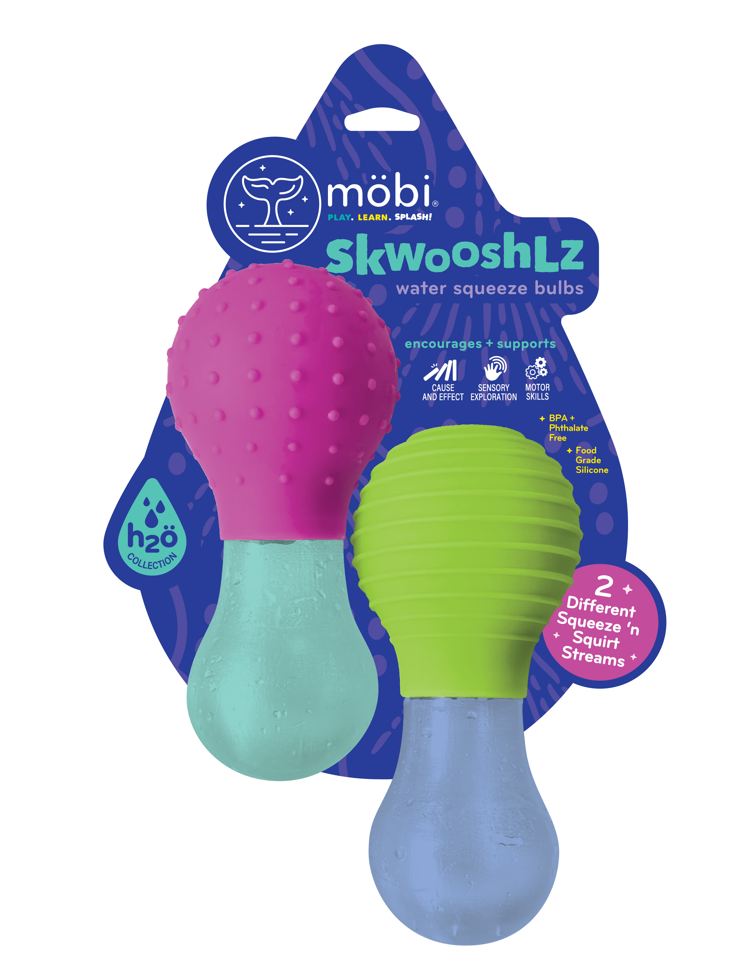 Mobi Skwooshlz Baby Bath Toy Water Squeeze Bulbs Sensory Silicone Bath Toys Visit the Mobi Store